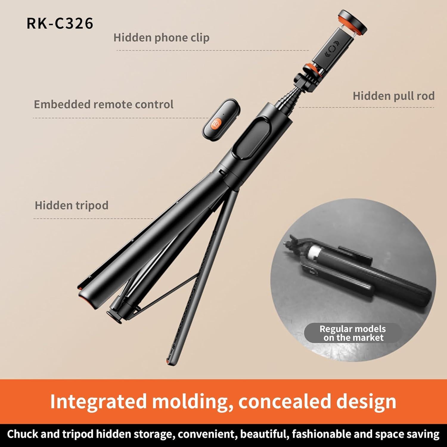 Trípode Automático para Teléfono Desiontal WS-22001-10 149.86 cm