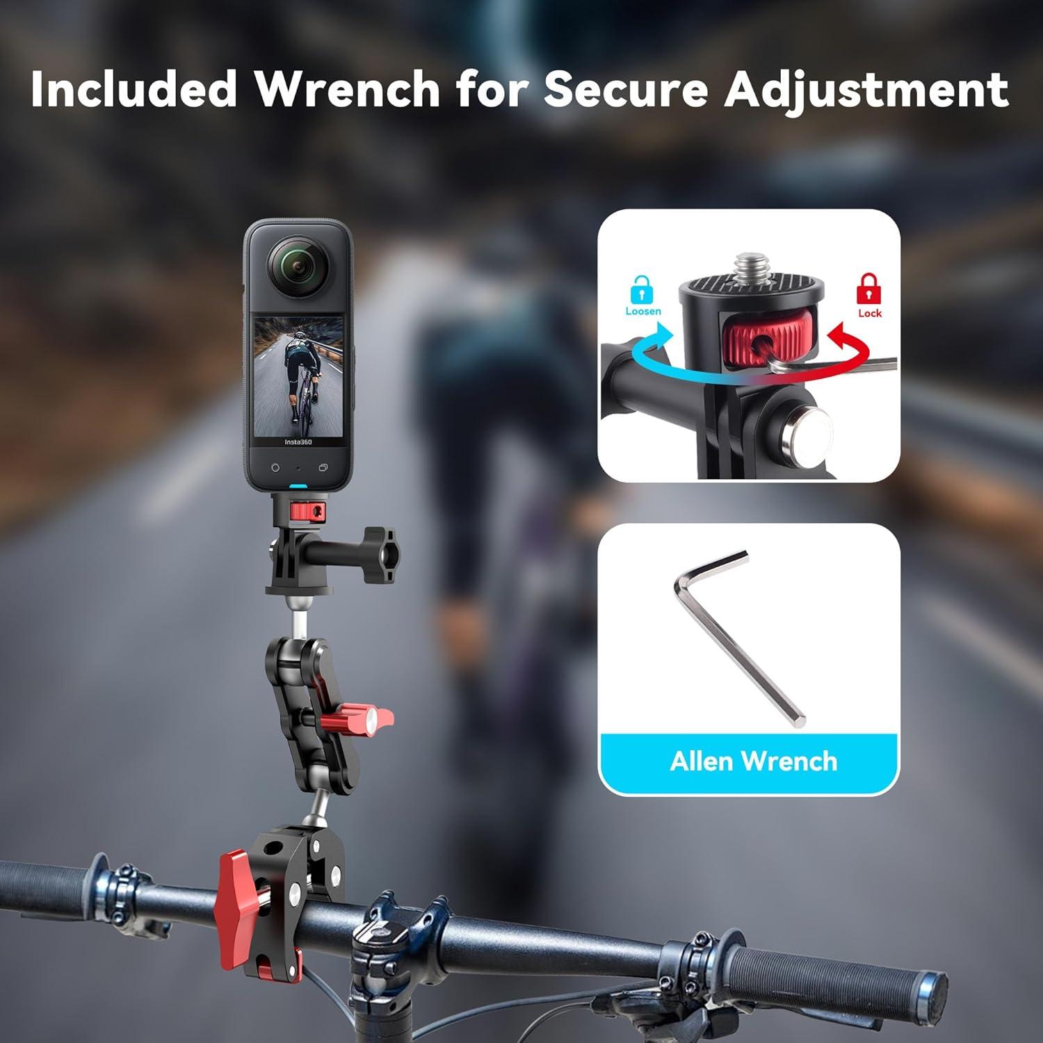 Soporte de Abrazadera para Cámara Mechrig con Adaptador 1/4"