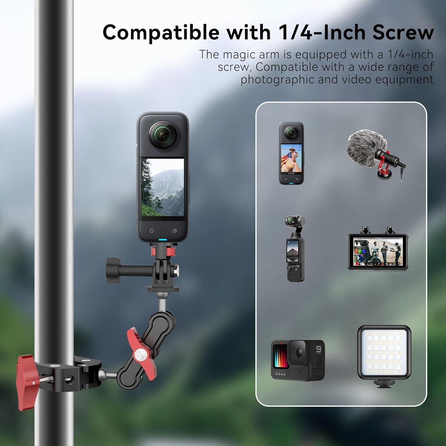 Soporte de Abrazadera para Cámara Mechrig con Adaptador 1/4"