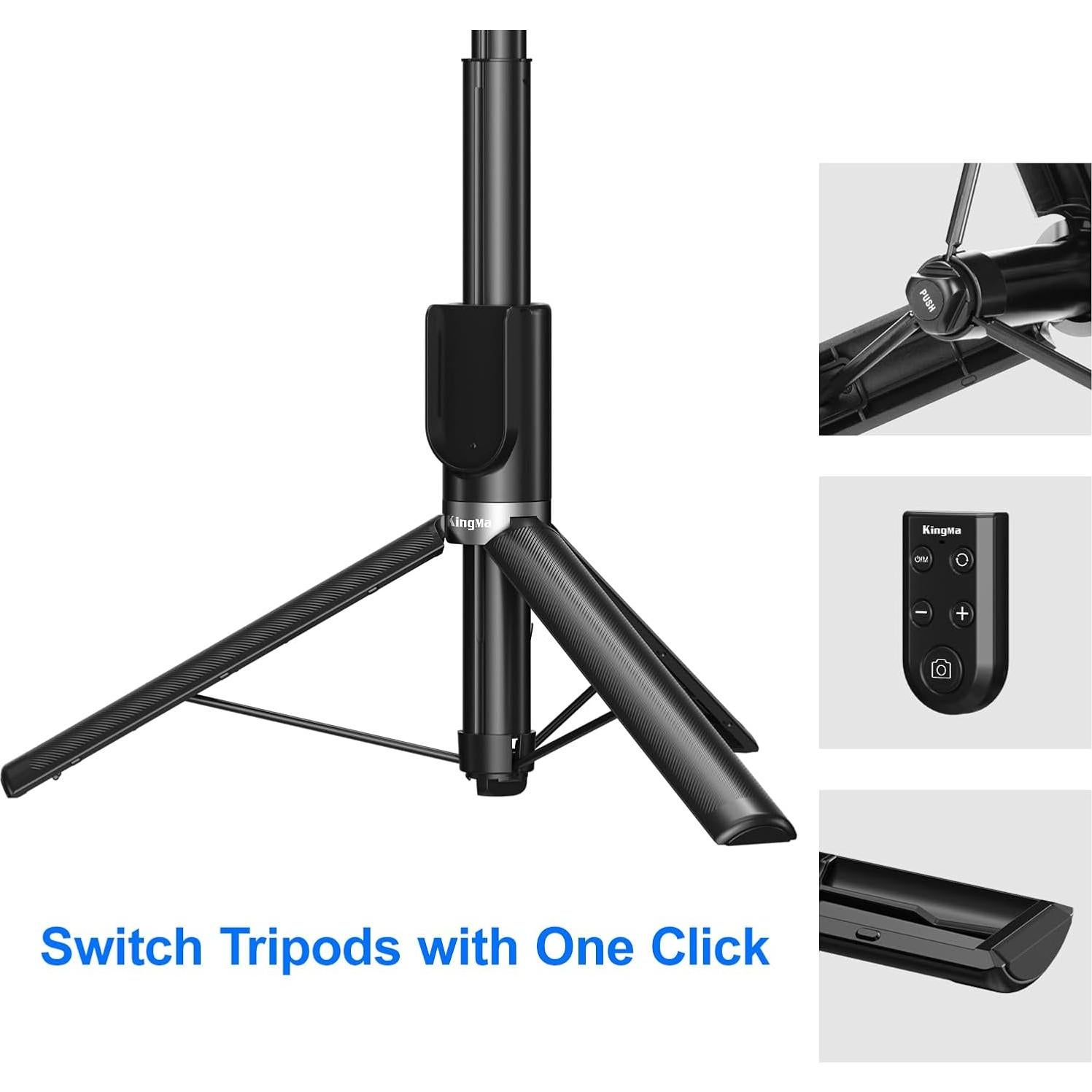 Trípode Selfie 130cm King Ma con Control Remoto para iPhone