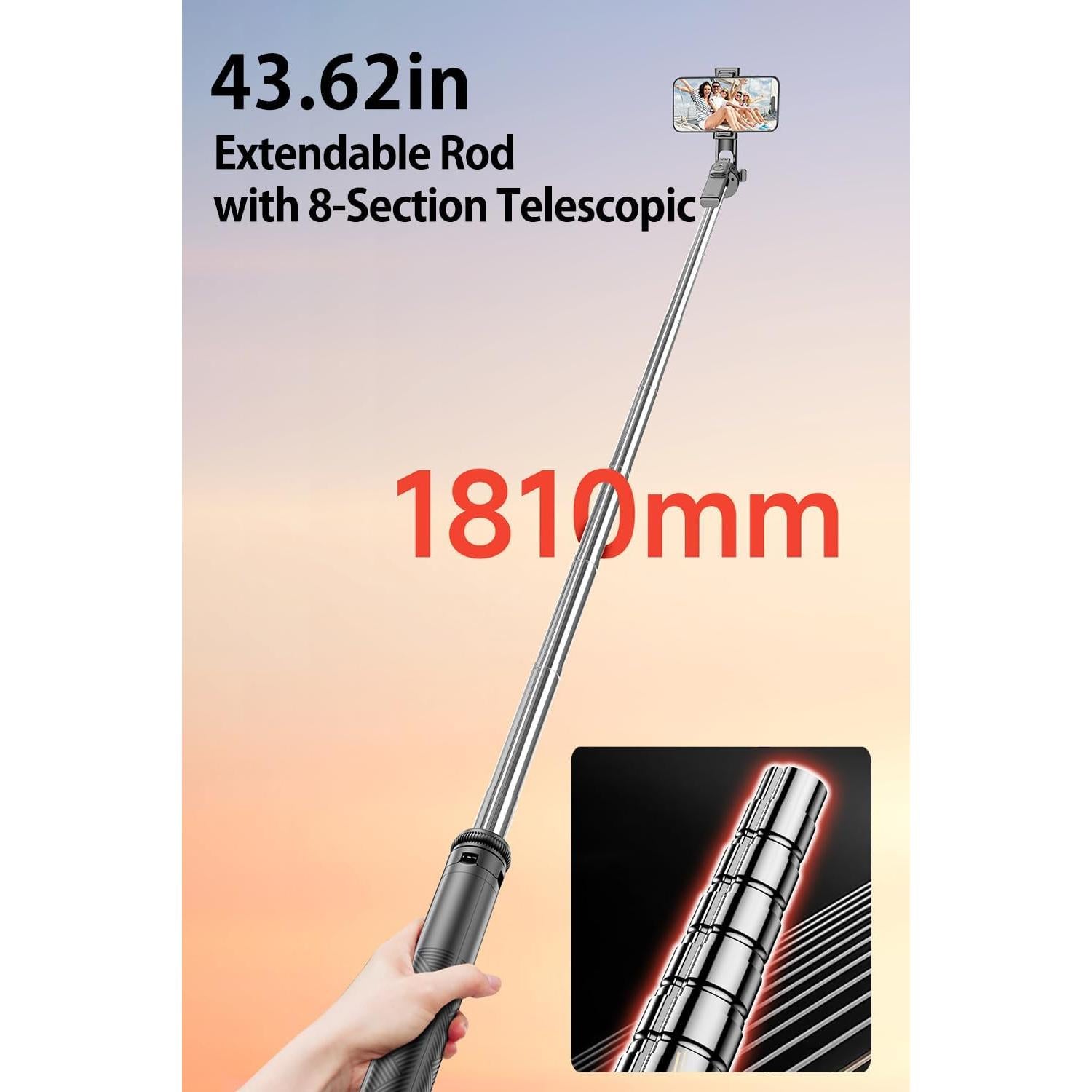Trípode Extensible para Teléfono Meiyanshikong 71" con Control Remoto