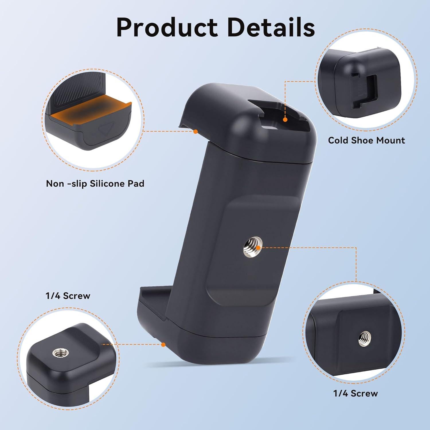 Soporte de trípode para teléfono MECHRIG con zapata fría