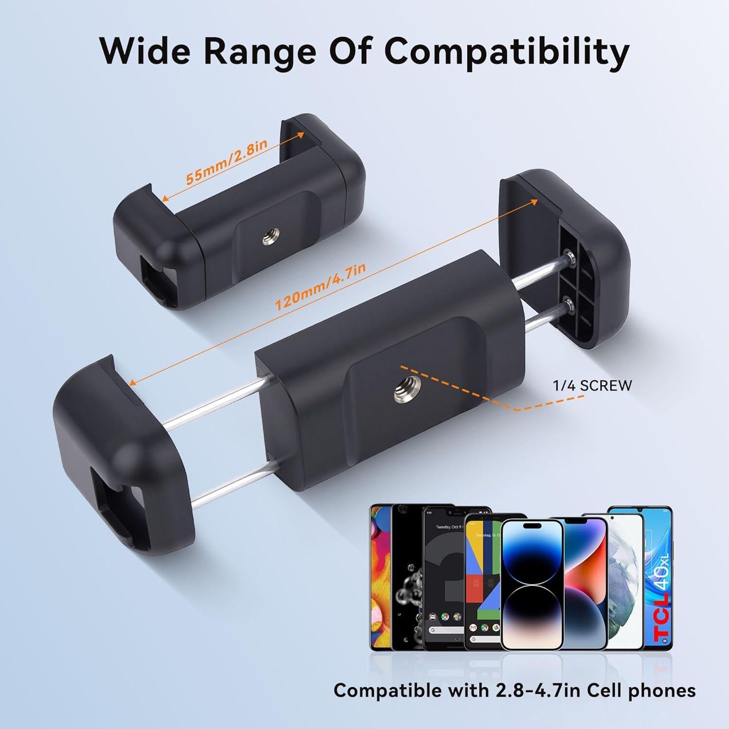 Soporte de trípode para teléfono MECHRIG con zapata fría