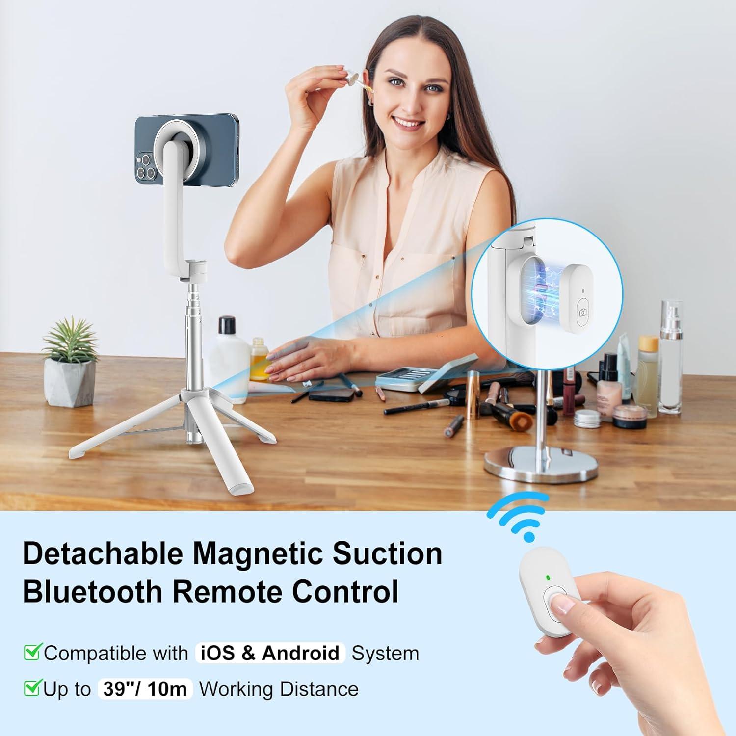 Trípode Selfie Magnético FANTCOO MST-01 72.49 cm Control Remoto