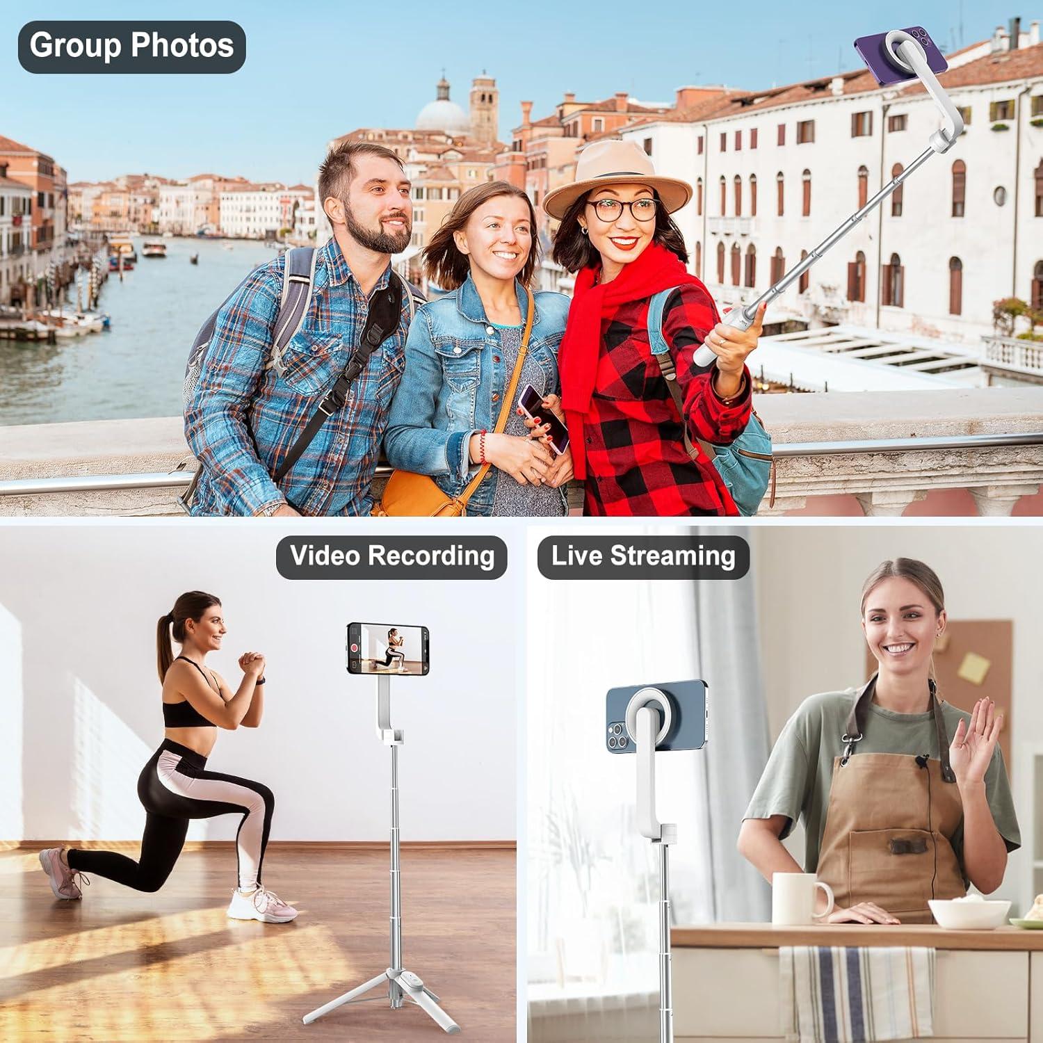 Trípode Selfie Magnético FANTCOO MST-01 72.49 cm Control Remoto