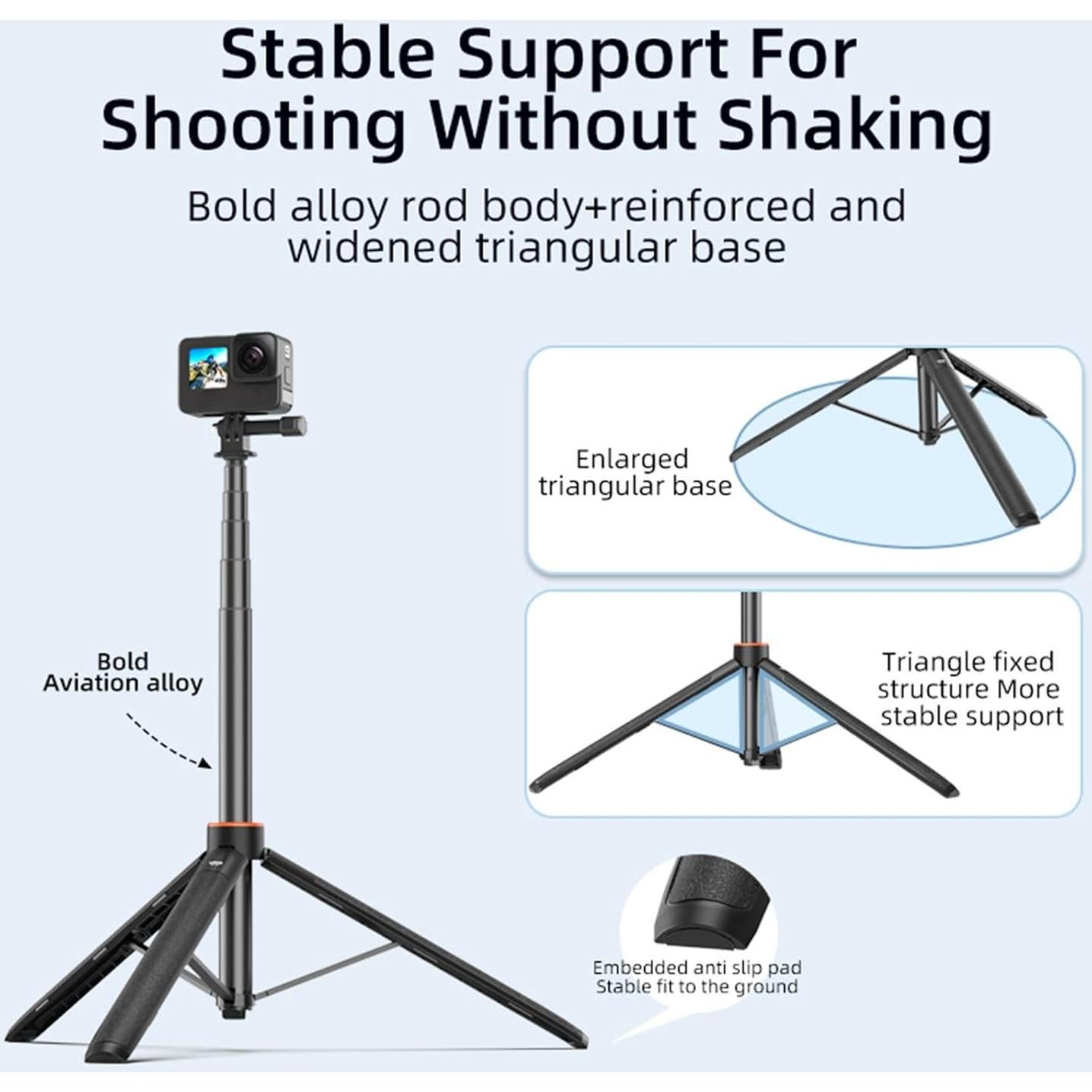 Trípode Extensible LICHIFIT para DJI OSMO Pocket 3 y Action 4