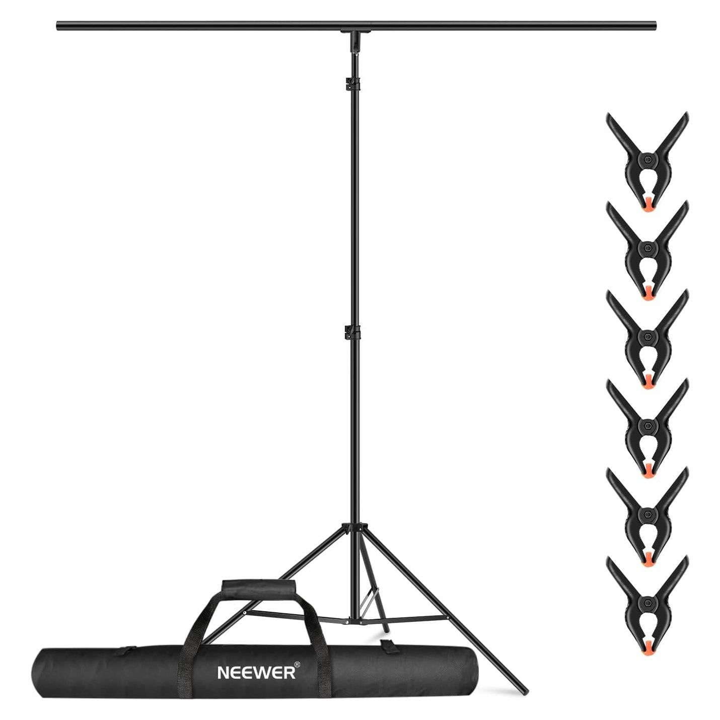 Kit de Soporte de Fondo NEEWER 2.6m Ajustable con 6 Abrazaderas