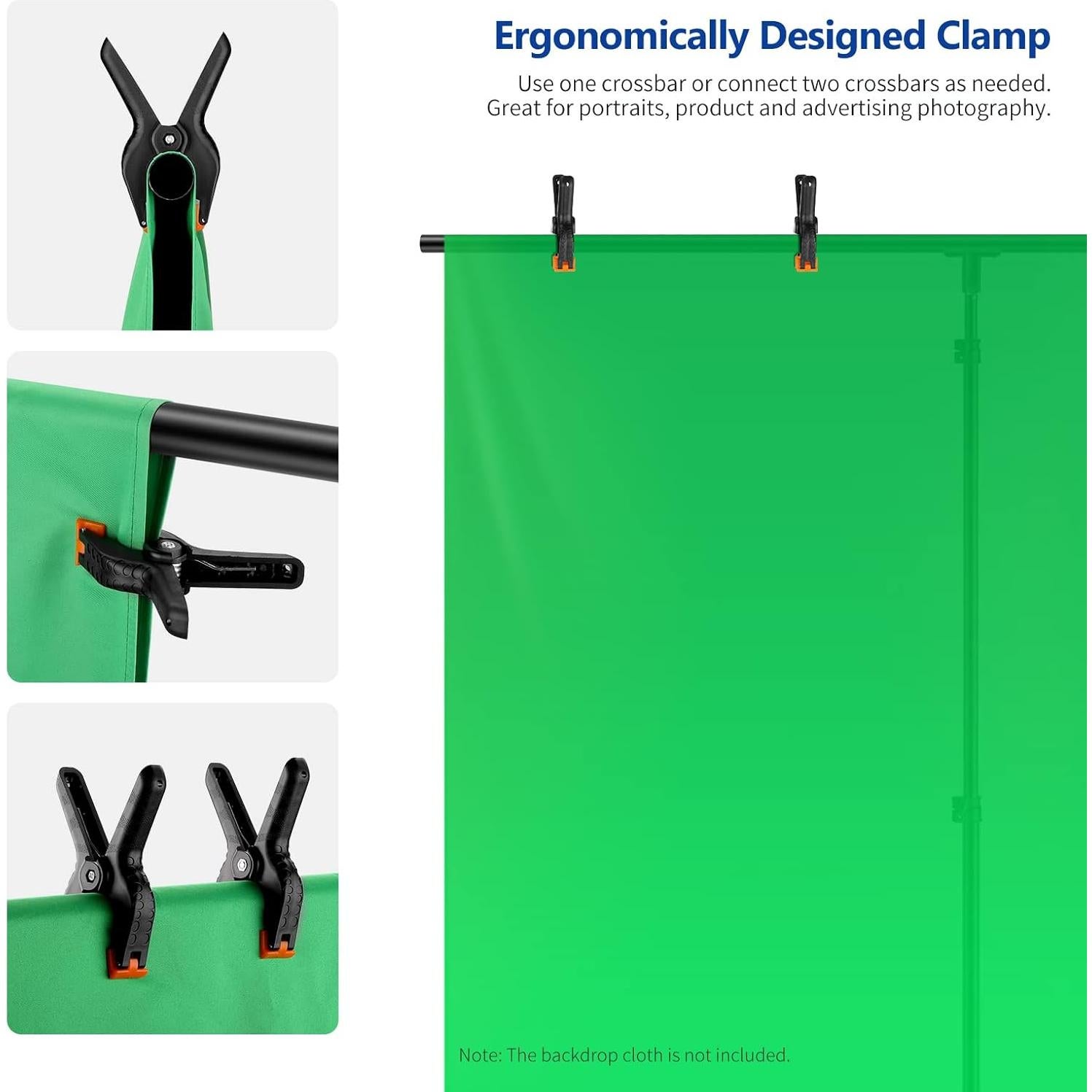 Kit de Soporte de Fondo NEEWER 2.6m Ajustable con 6 Abrazaderas