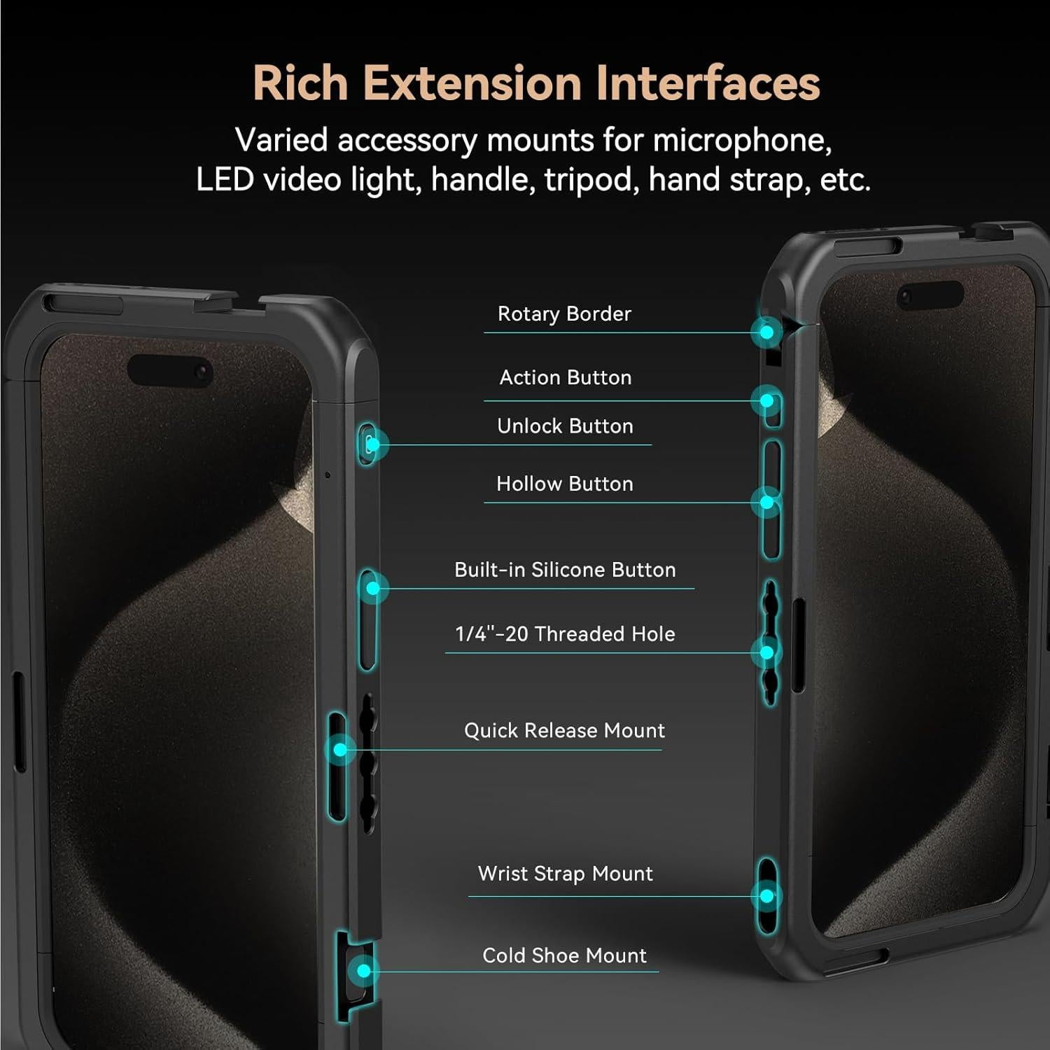 Kit de jaula de video SmallRig para iPhone 15 Pro Max