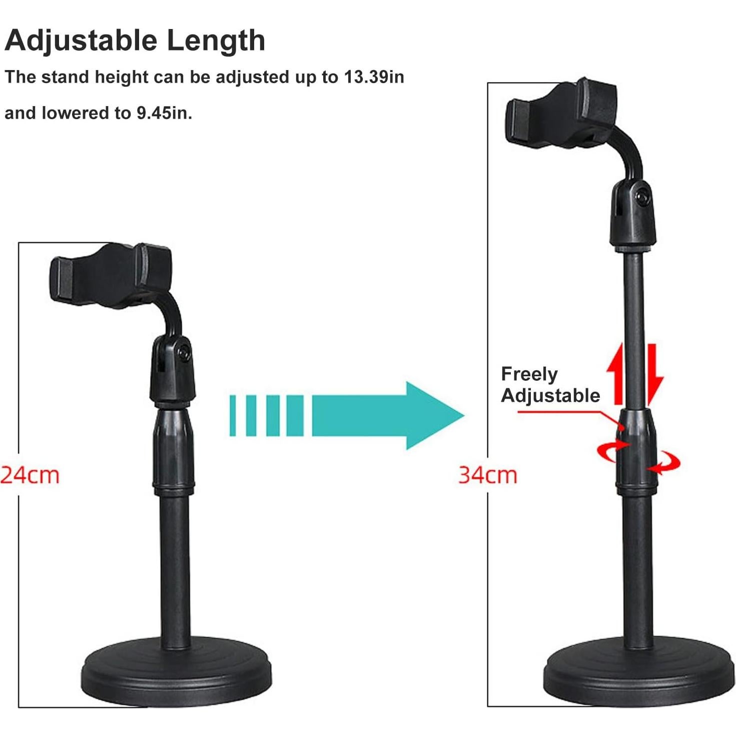 Soporte de Teléfono Extensible Ciciglow Ajustable 24-34 cm