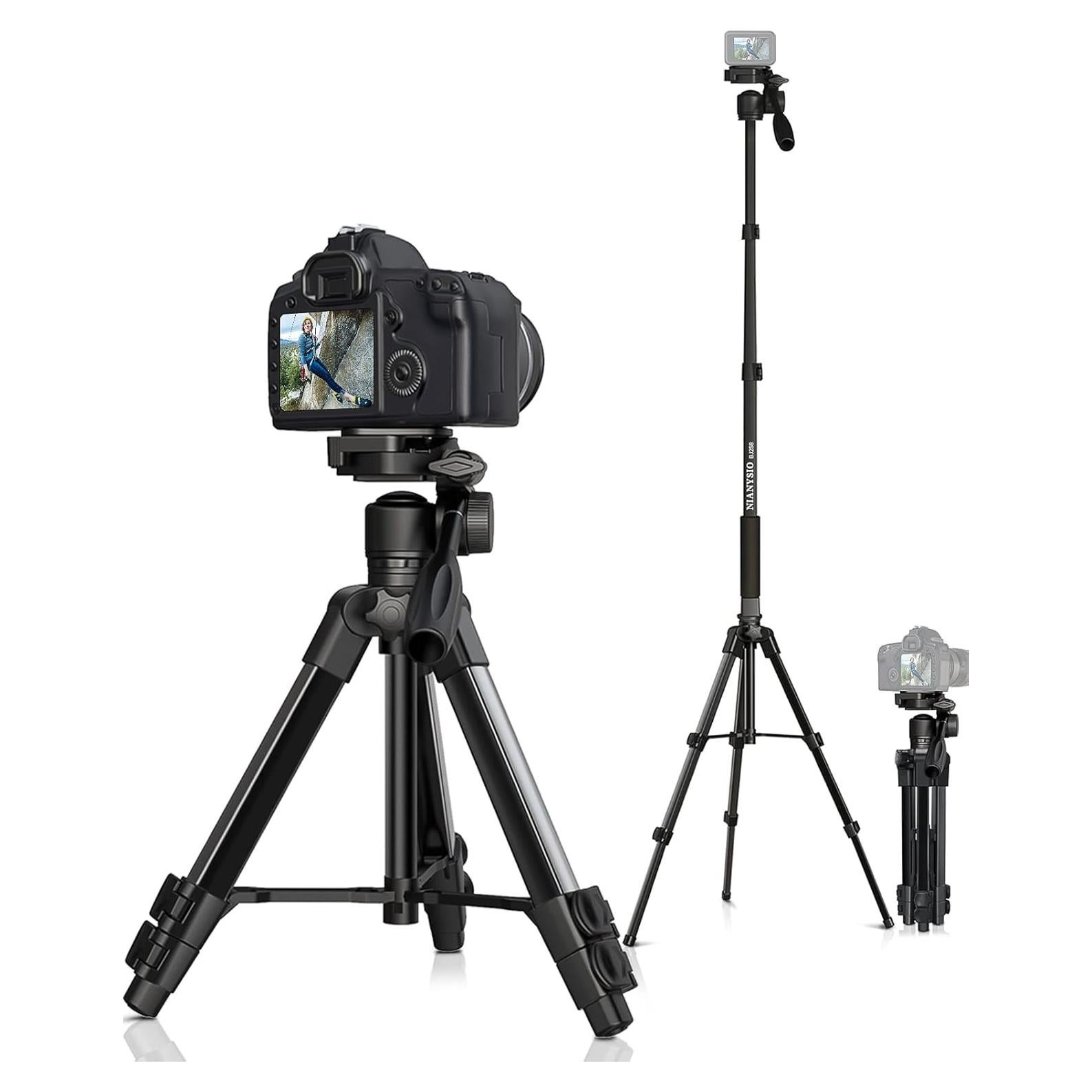 Trípode de Cámara NIANYISO HJ258 170 cm Aluminio Portátil