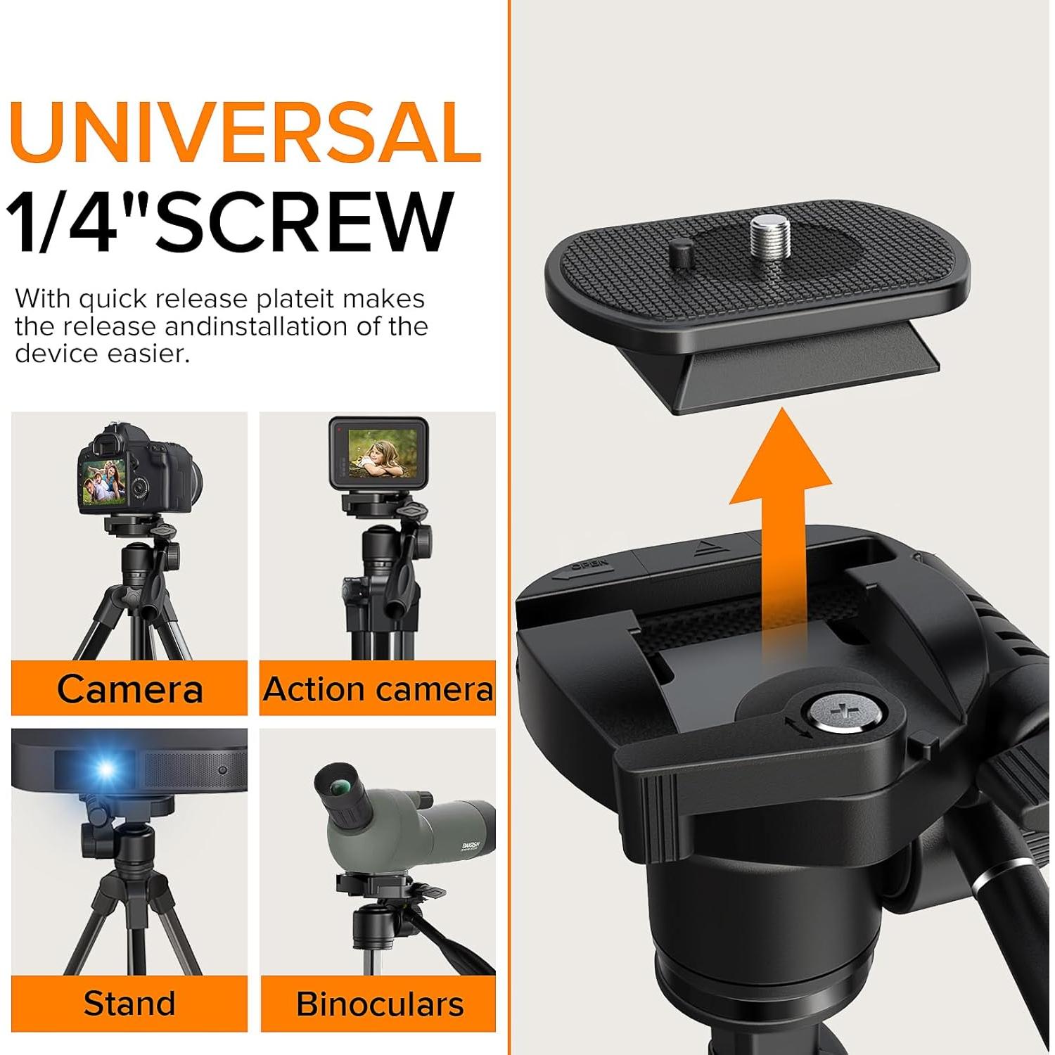 Trípode de Cámara NIANYISO HJ258 170 cm Aluminio Portátil