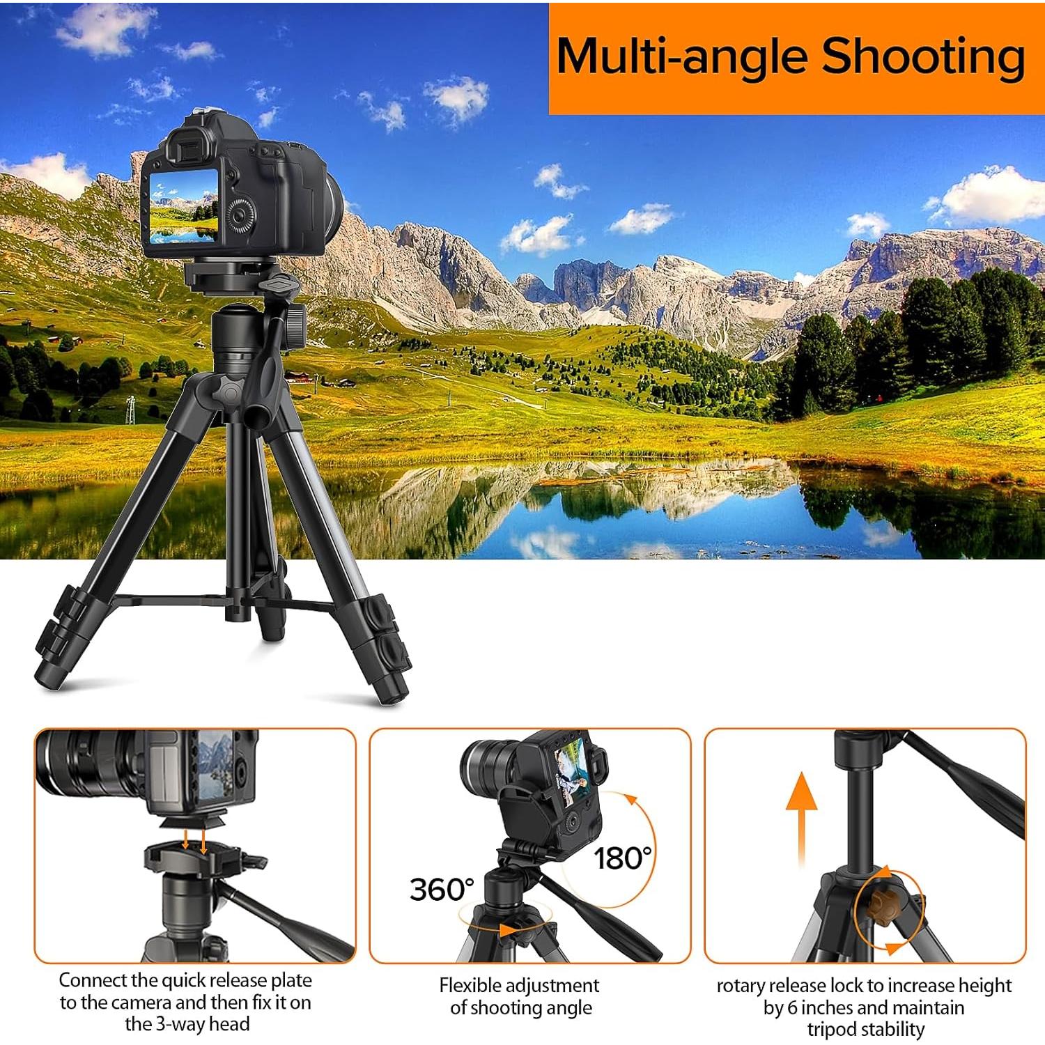 Trípode de Cámara NIANYISO HJ258 170 cm Aluminio Portátil