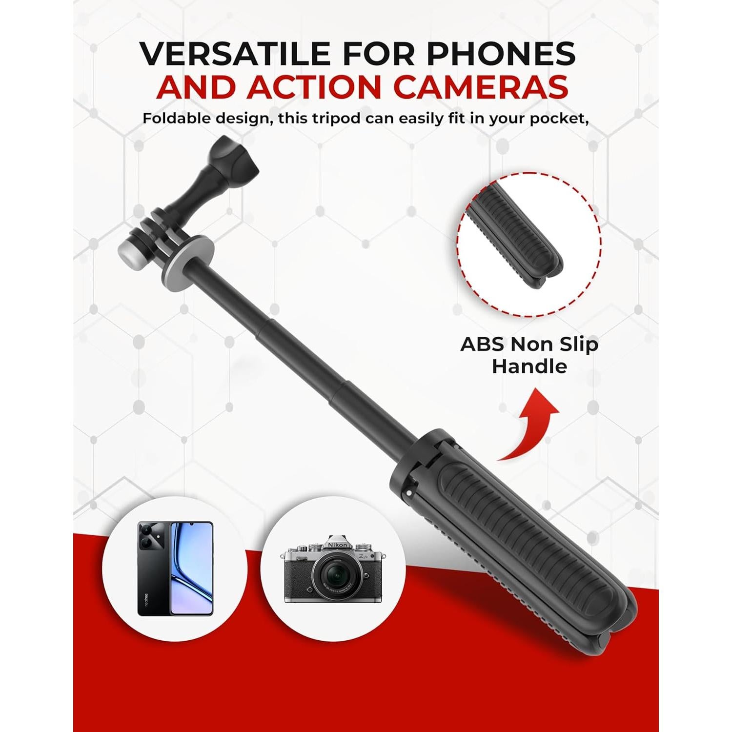 Trípode Mini Reflex Camera TLS-TE214 23cm para GoPro y Action Cams