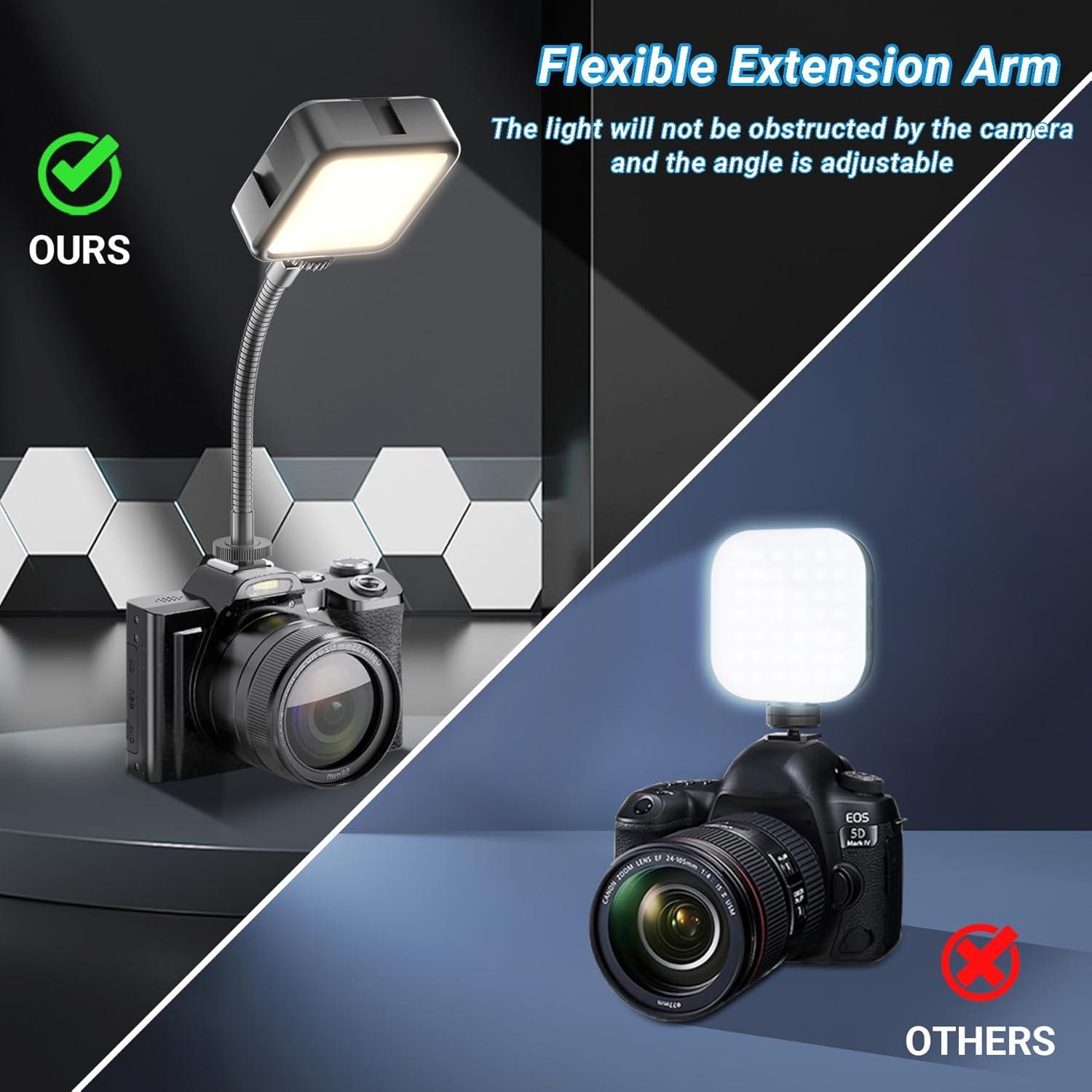 Luz de Video LED Voinap con Brazo Extensible y Batería Recargable