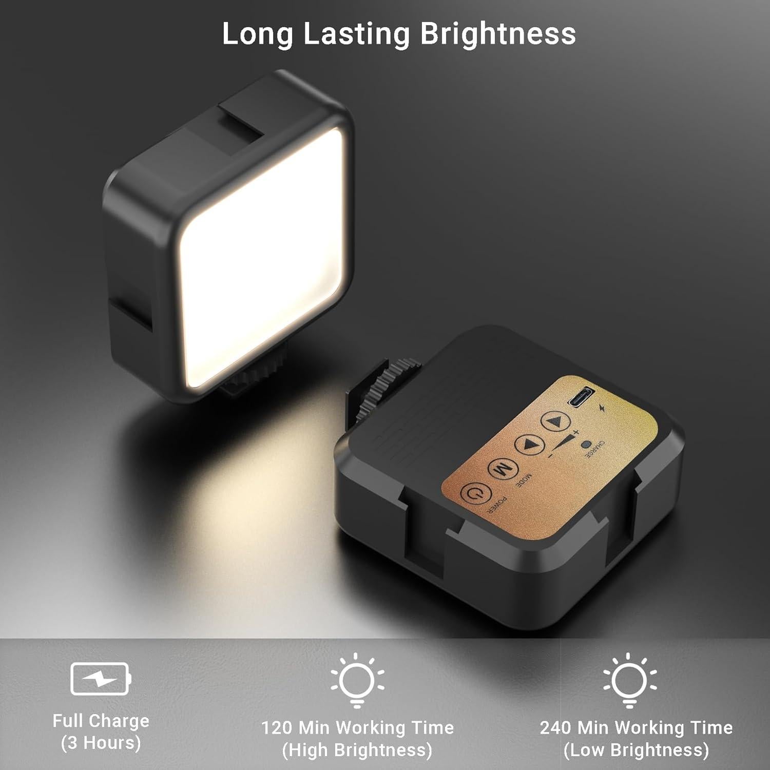Luz de Video LED Voinap con Brazo Extensible y Batería Recargable
