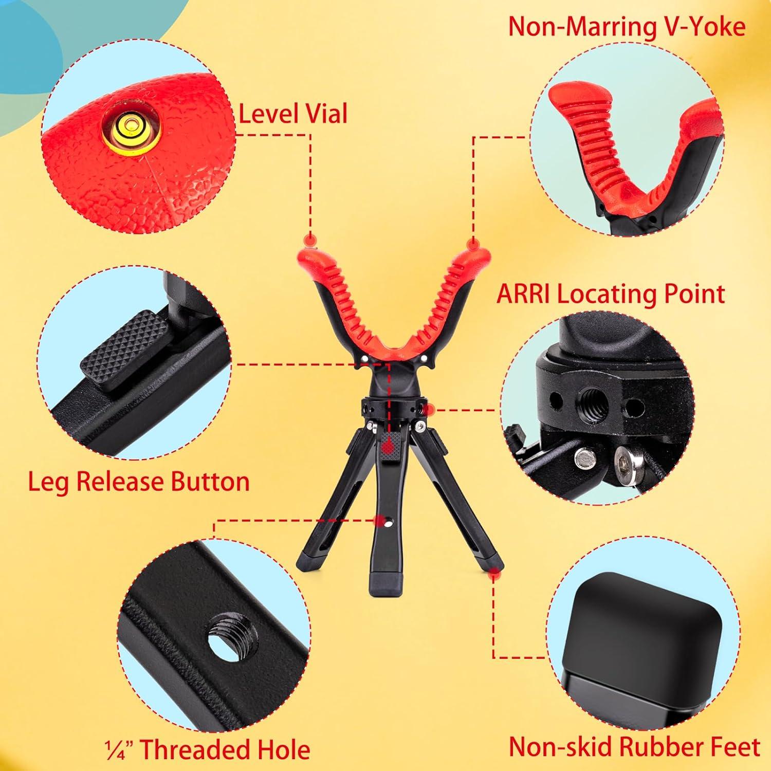 Soporte de trípode Zeadio para cámara ajustable 360°