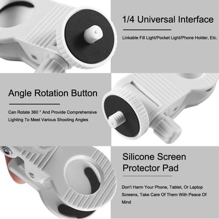 Paquete de 3 Clips de Luz Selfie SquEqi con Conector 1/4