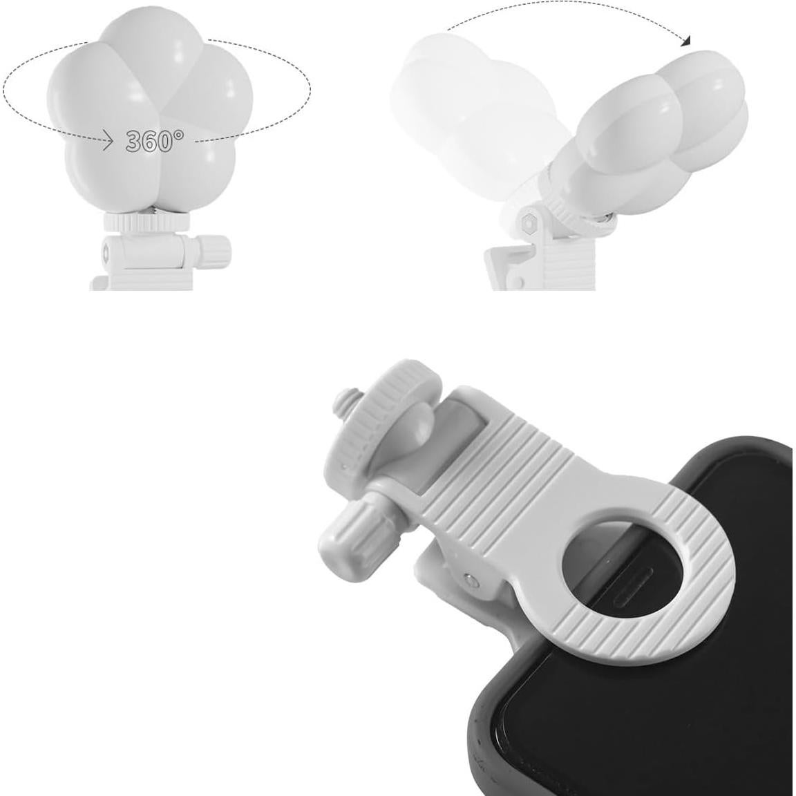 Paquete de 3 Clips de Luz Selfie SquEqi con Conector 1/4