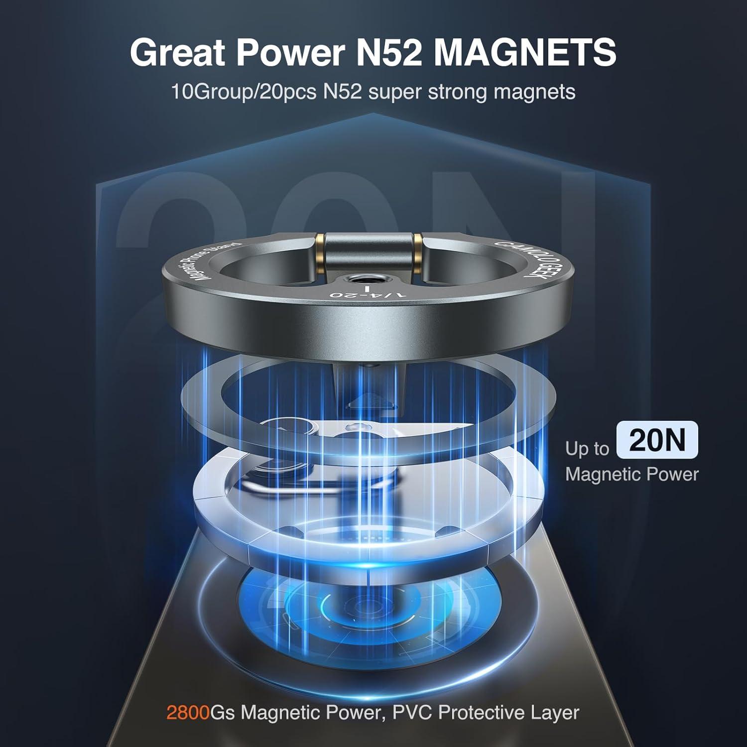 Soporte de trípode magnético CAMOLO MG-01AK para teléfono