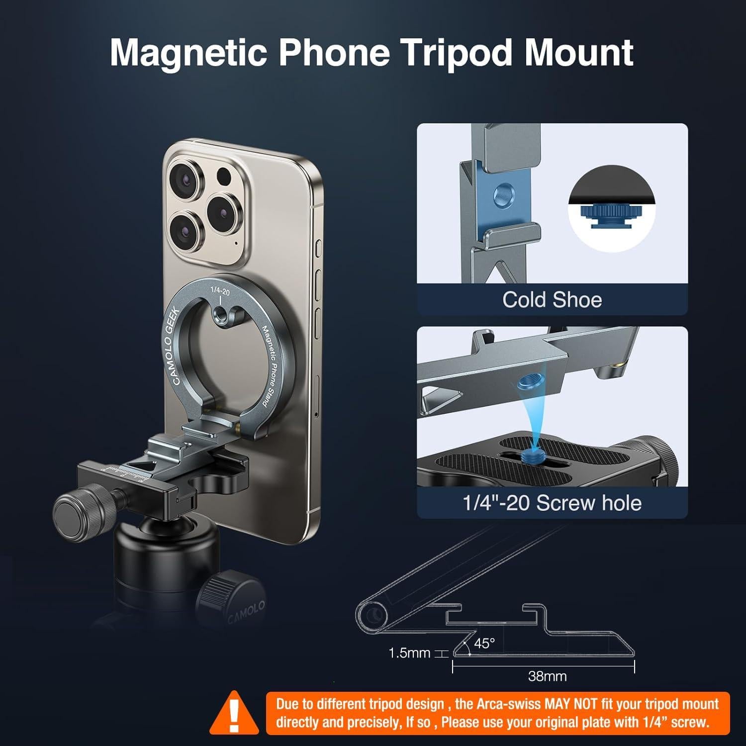 Soporte de trípode magnético CAMOLO MG-01AK para teléfono