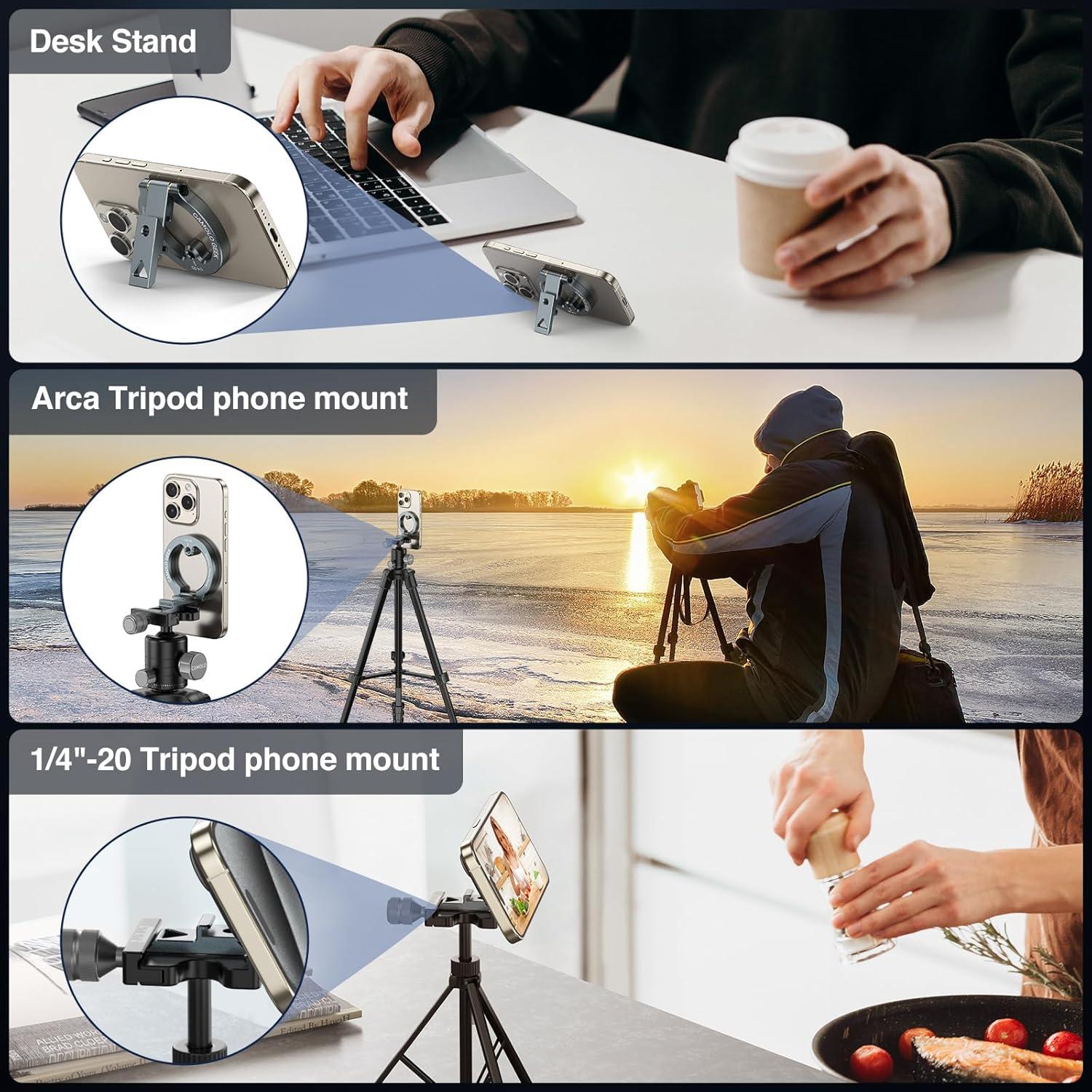 Soporte de trípode magnético CAMOLO MG-01AK para teléfono