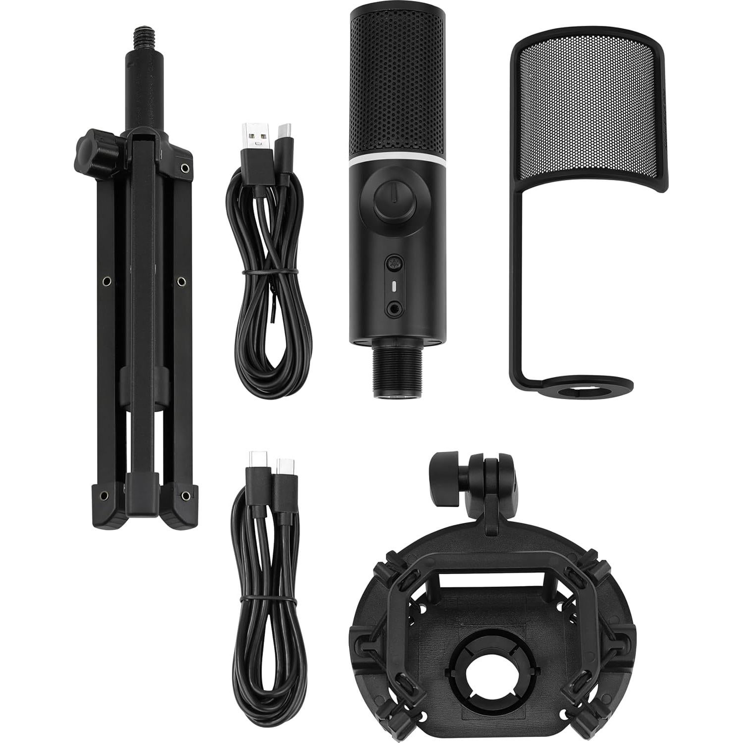 Micrófono Cardioide RGB AeroCool con Trípode Plegable 48kHz