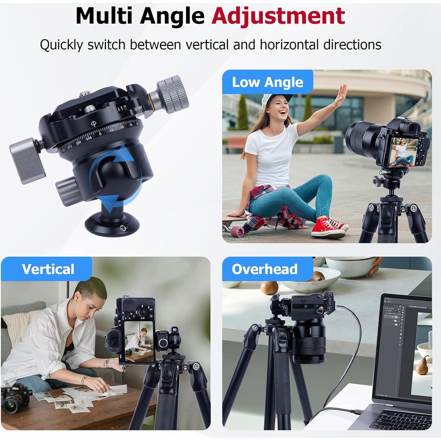 Montura de Trípode Came-TV 61038 con Cabezal Esférico 360°
