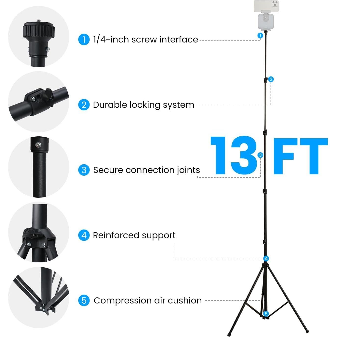 Trípode XbotGo T4 para Grabación de Deportes 4m