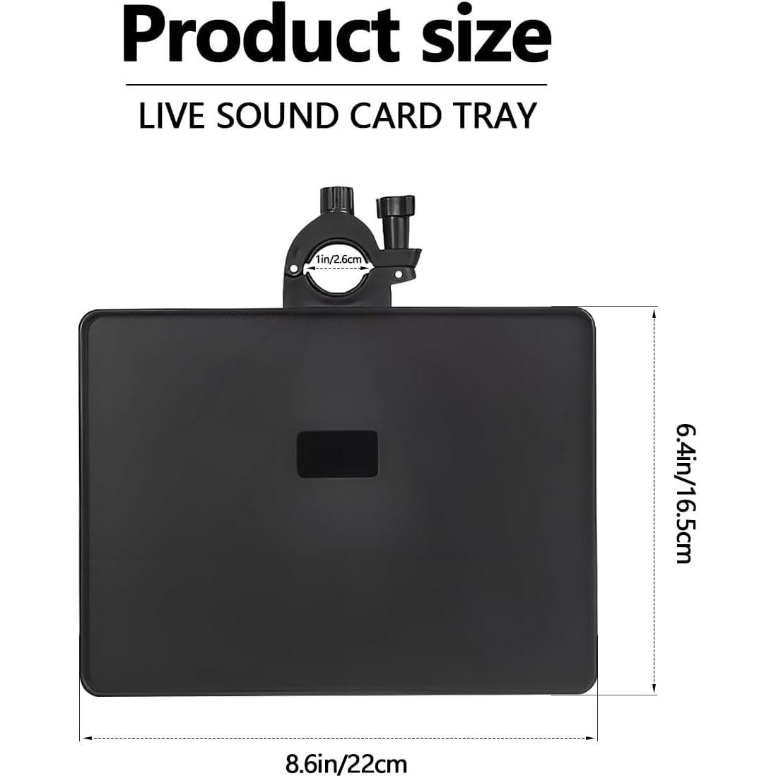 Bandeja Soporte Micrófono YOLUFER Ajustable 270x205mm Negro