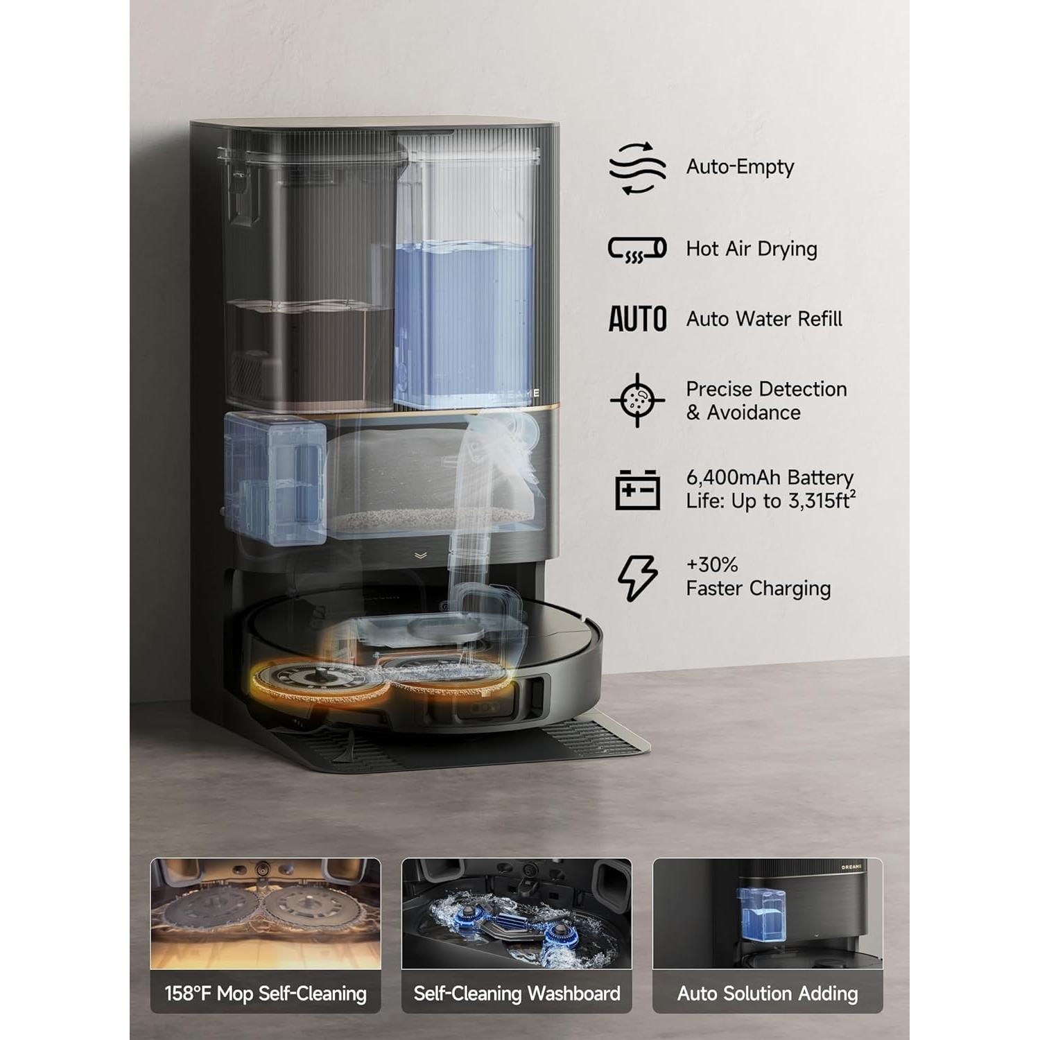 Aspiradora Robótica DREAME X40 Ultra 12000Pa con Mopa Elevable