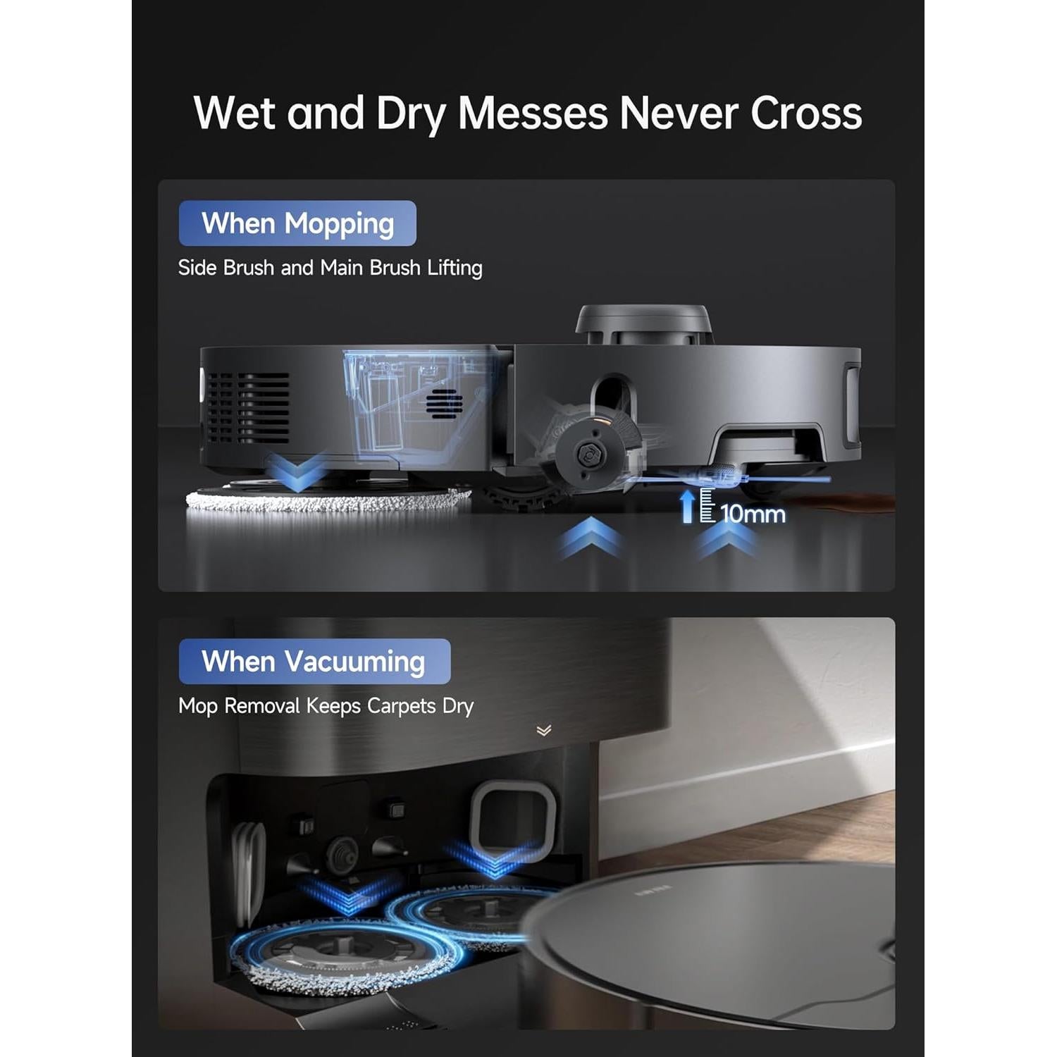 Aspiradora Robótica DREAME X40 Ultra 12000Pa con Mopa Elevable