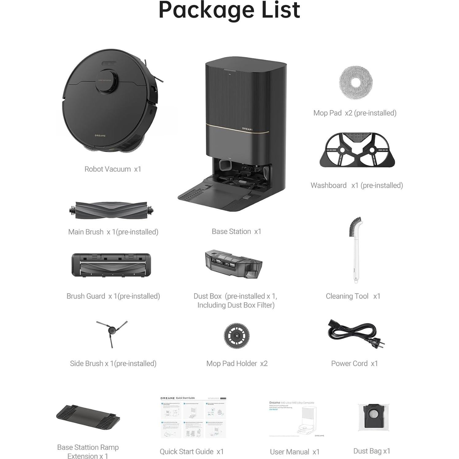 Aspiradora Robótica DREAME X40 Ultra 12000Pa con Mopa Elevable