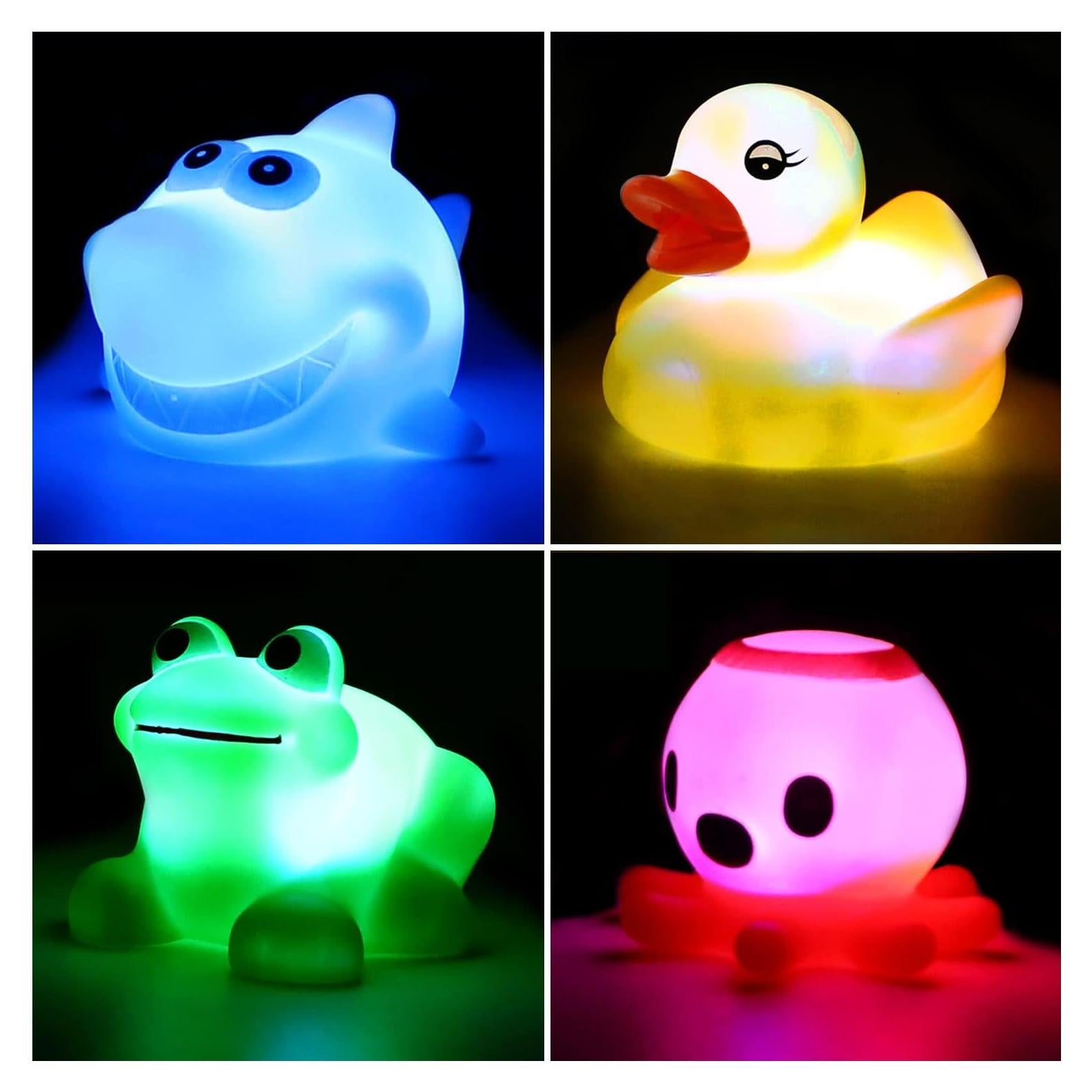 Juguetes de Baño Yeonha 4 Pack Flotantes Iluminados 8,89 cm