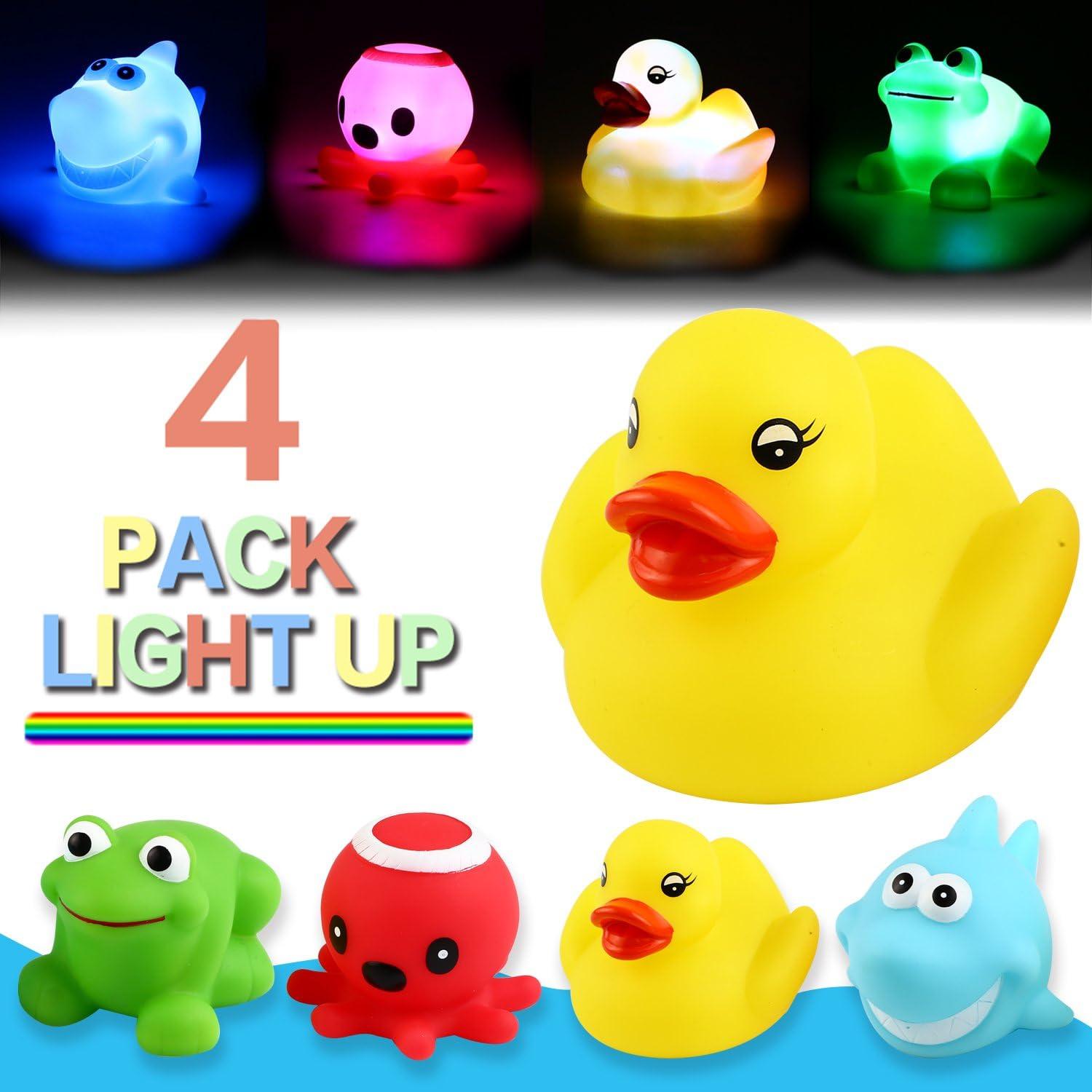 Juguetes de Baño Yeonha 4 Pack Flotantes Iluminados 8,89 cm