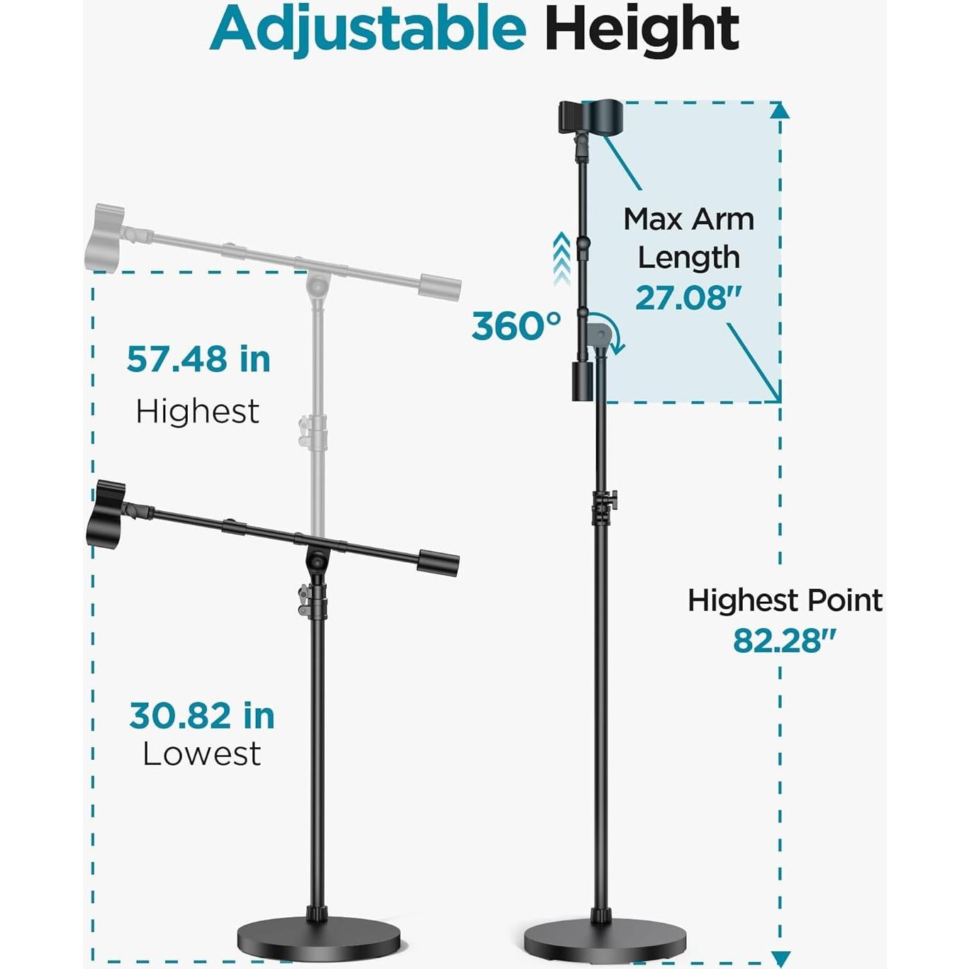 Soporte de Micrófono InnoGear TS250 Ajustable 78.2-209 cm