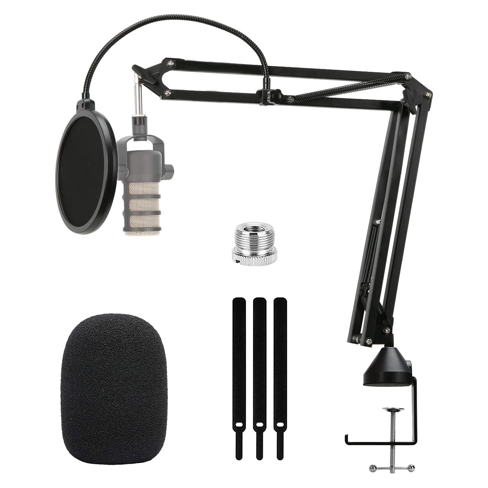 Soporte de Micrófono Rode Podmic con Filtro Anti-Pop y Brazo Ajustable
