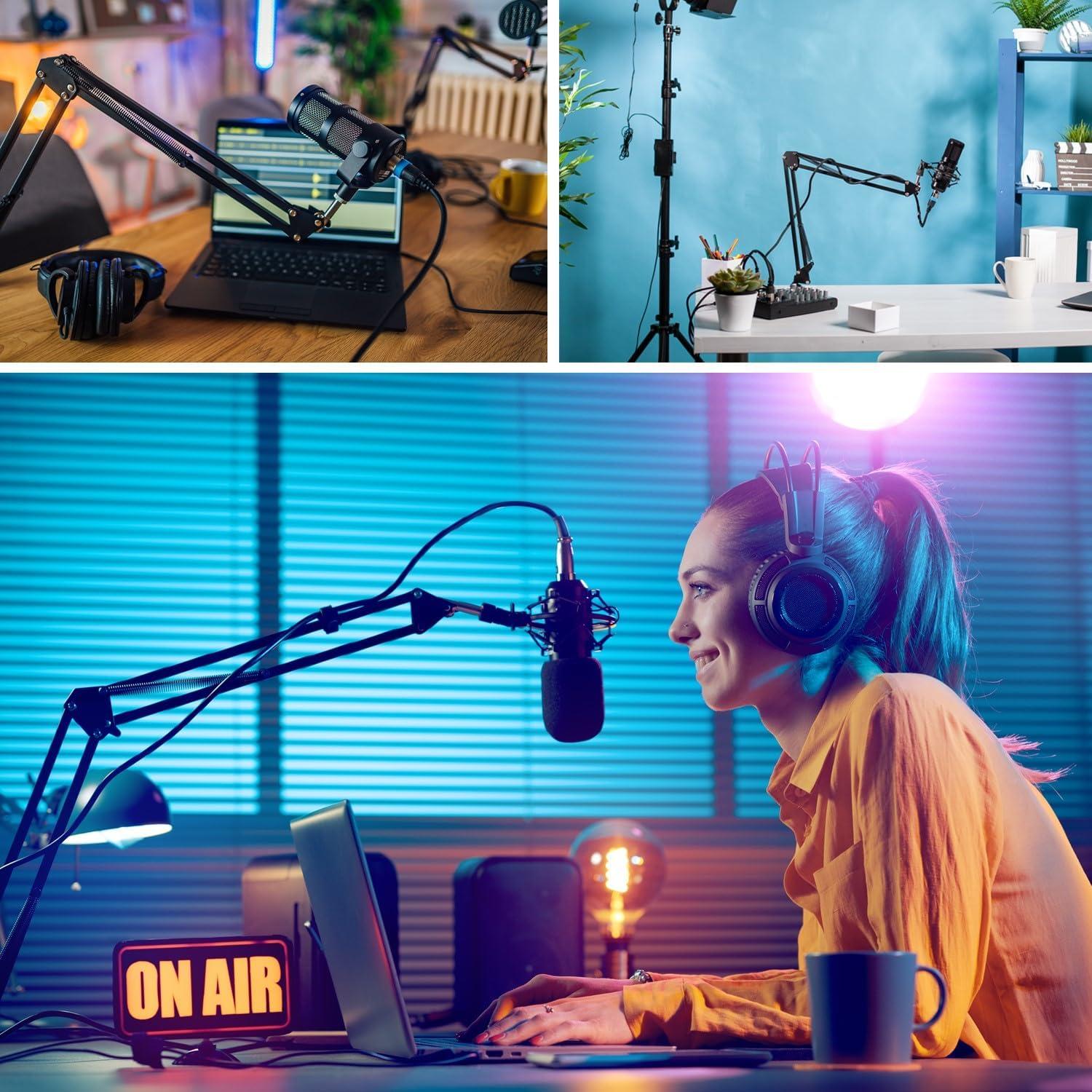 Soporte de Micrófono Brazo Boom LacBec Ajustable 1.4kg