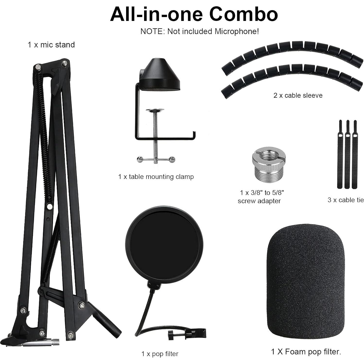 Soporte de Micrófono YOUSHARES con Filtro de Pop y Pantalla