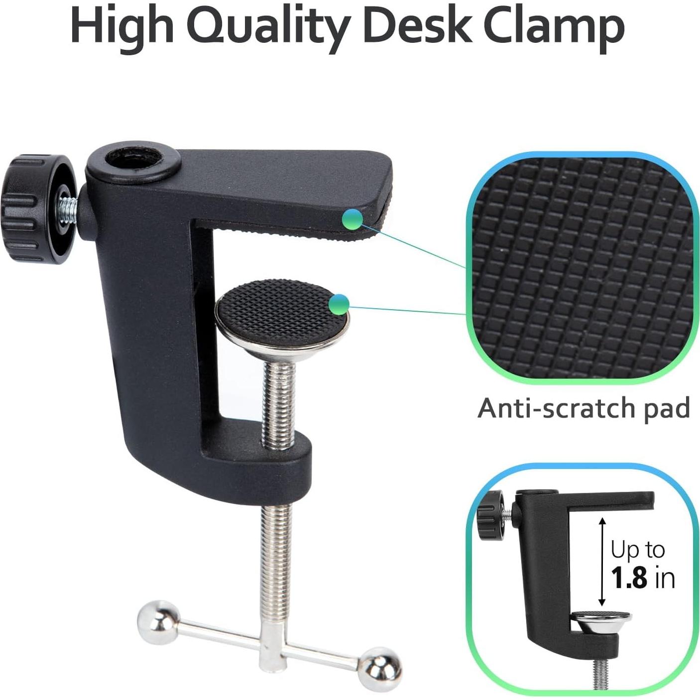 Brazo de micrófono ajustable Fifine AM8 con adaptador y fundas