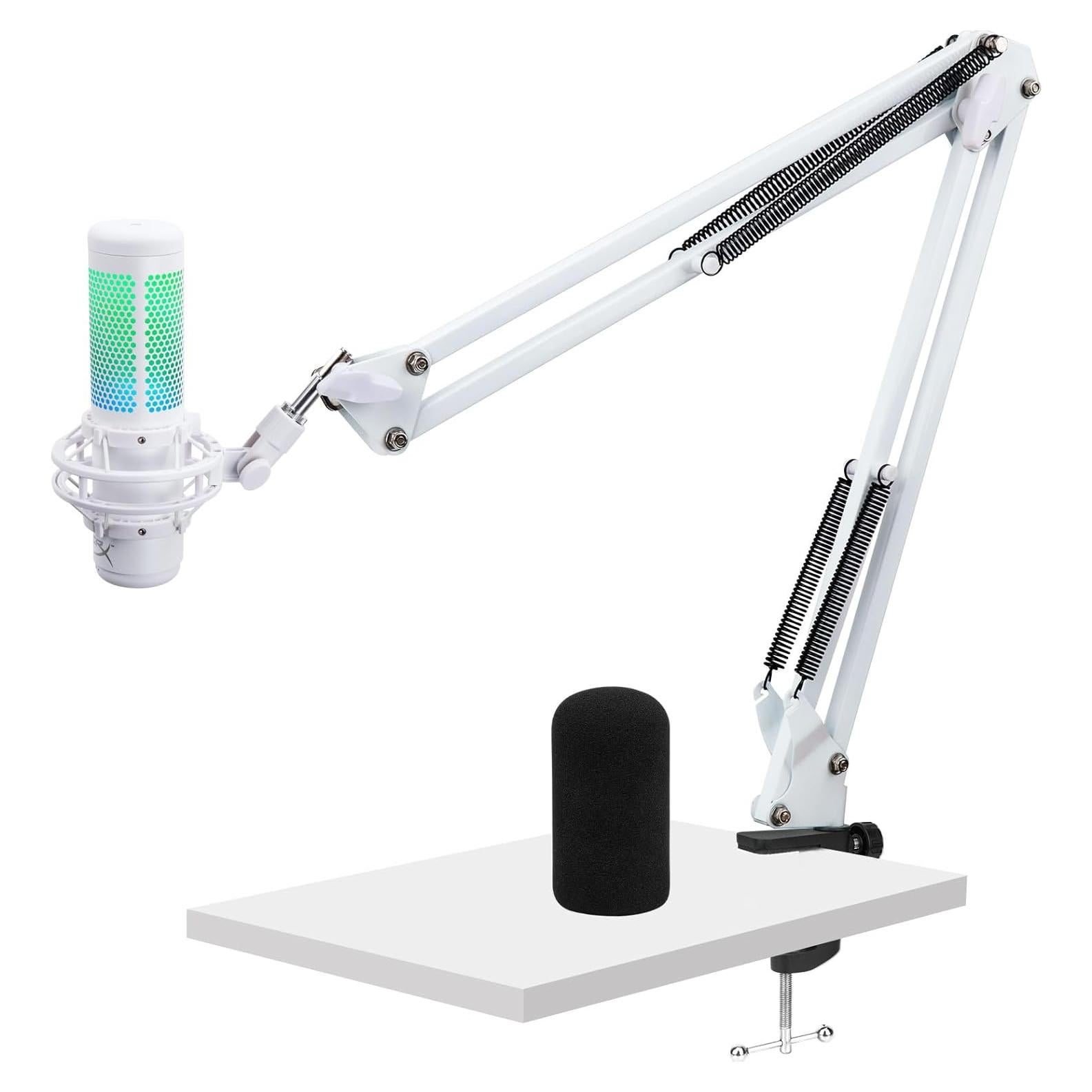 Brazo de Micrófono HyperX Quadcast S Blanco Ajustable 1.4 kg