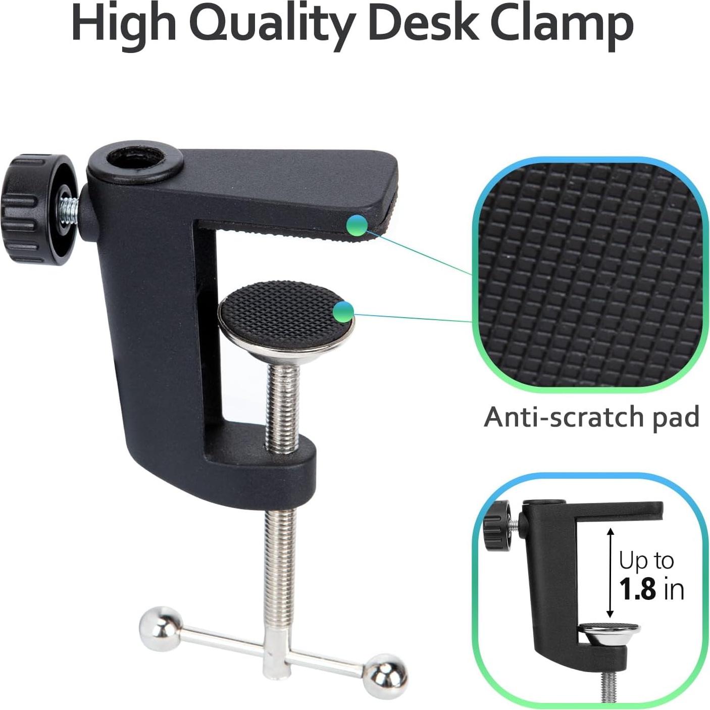 Brazo de Micrófono HyperX Quadcast S Blanco Ajustable 1.4 kg