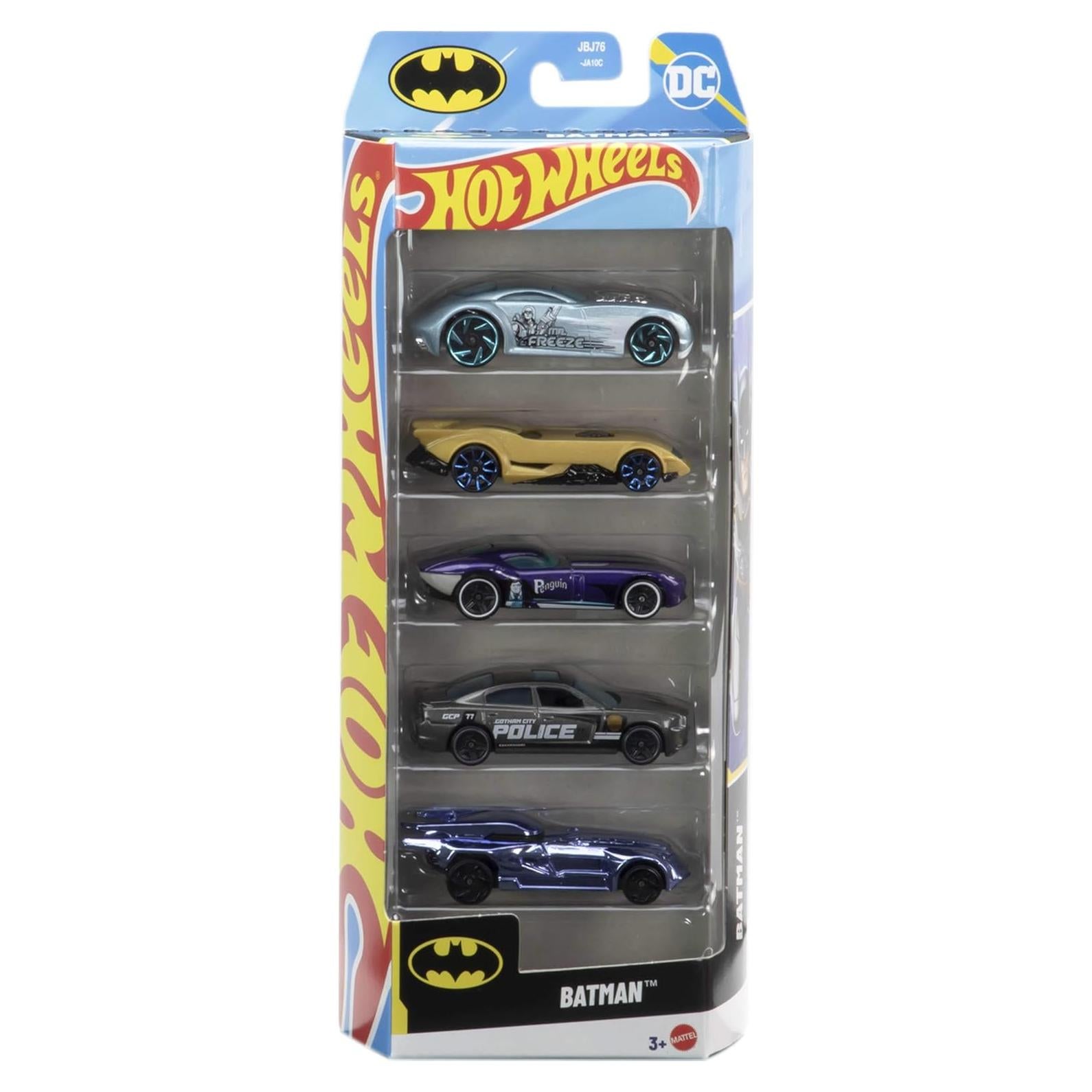 Hot Wheels Coche de Juguete Batman 5-Pack 1:64 Mattel