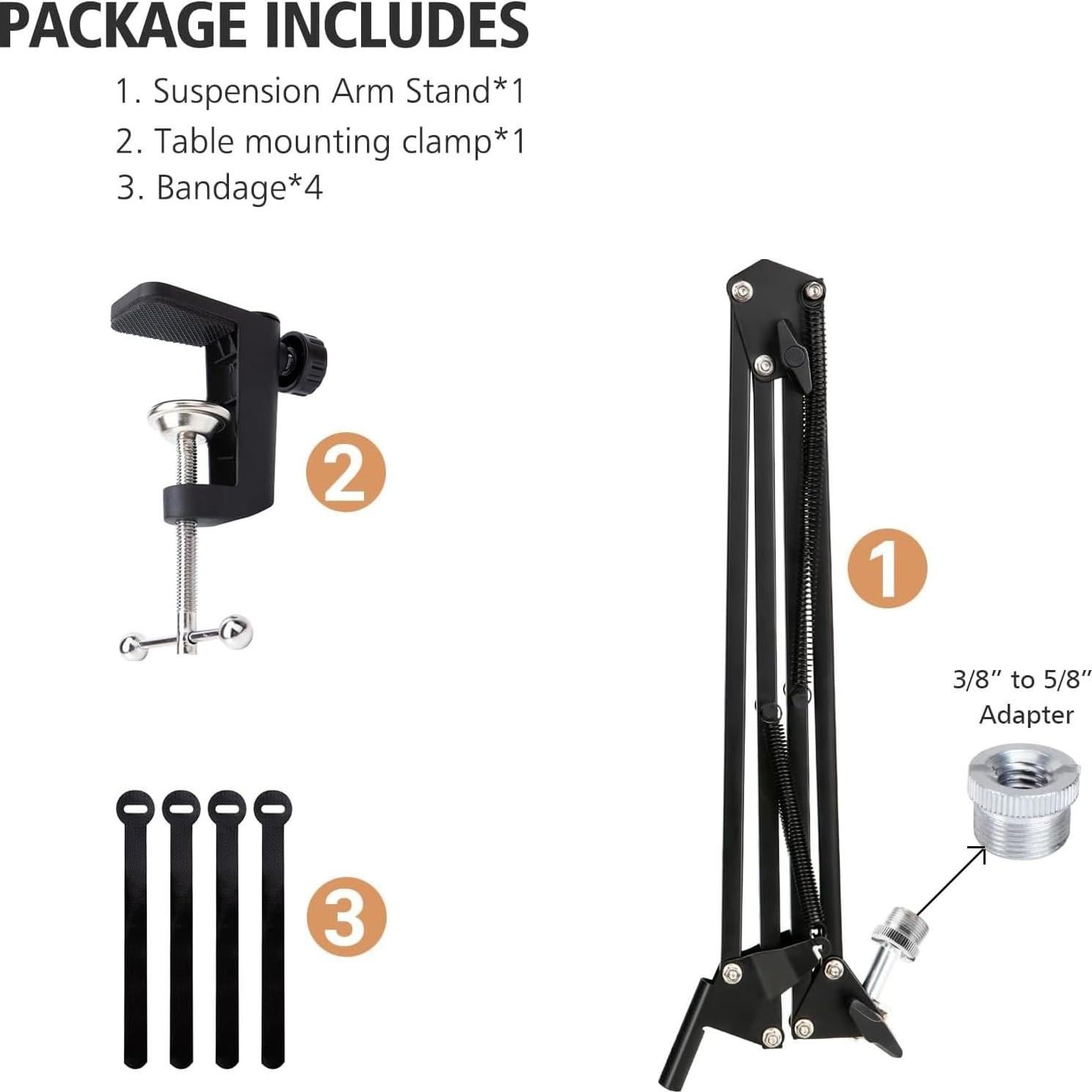 Brazo de Tijera Ajustable HyperX QuadCast para Micrófono