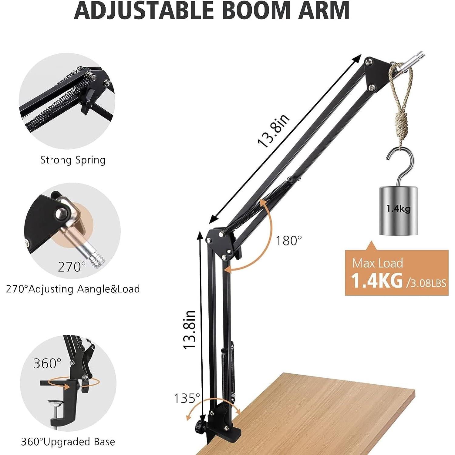 Brazo de Tijera Ajustable HyperX QuadCast para Micrófono