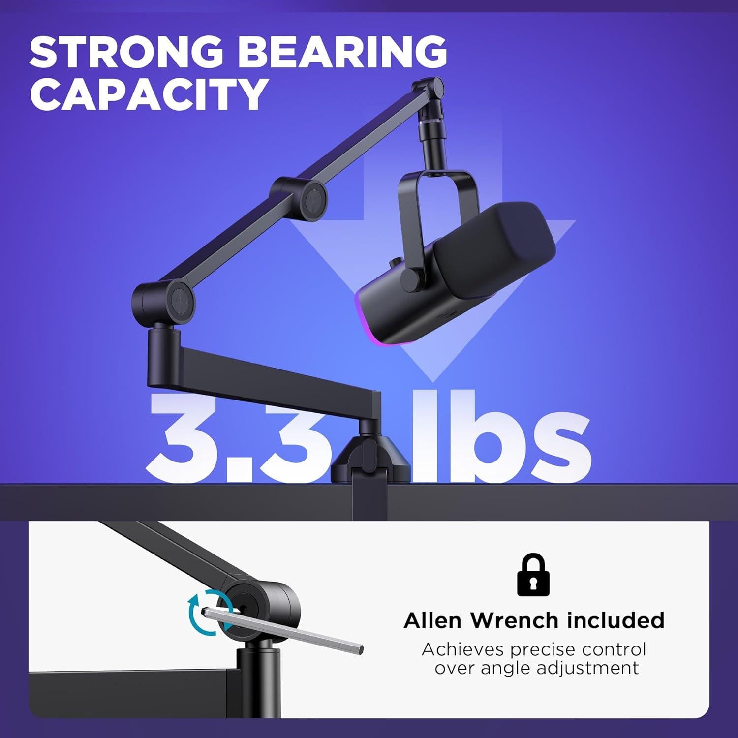 Soporte de Micrófono InnoGear Ajustable 86-152 cm para Varios Modelos