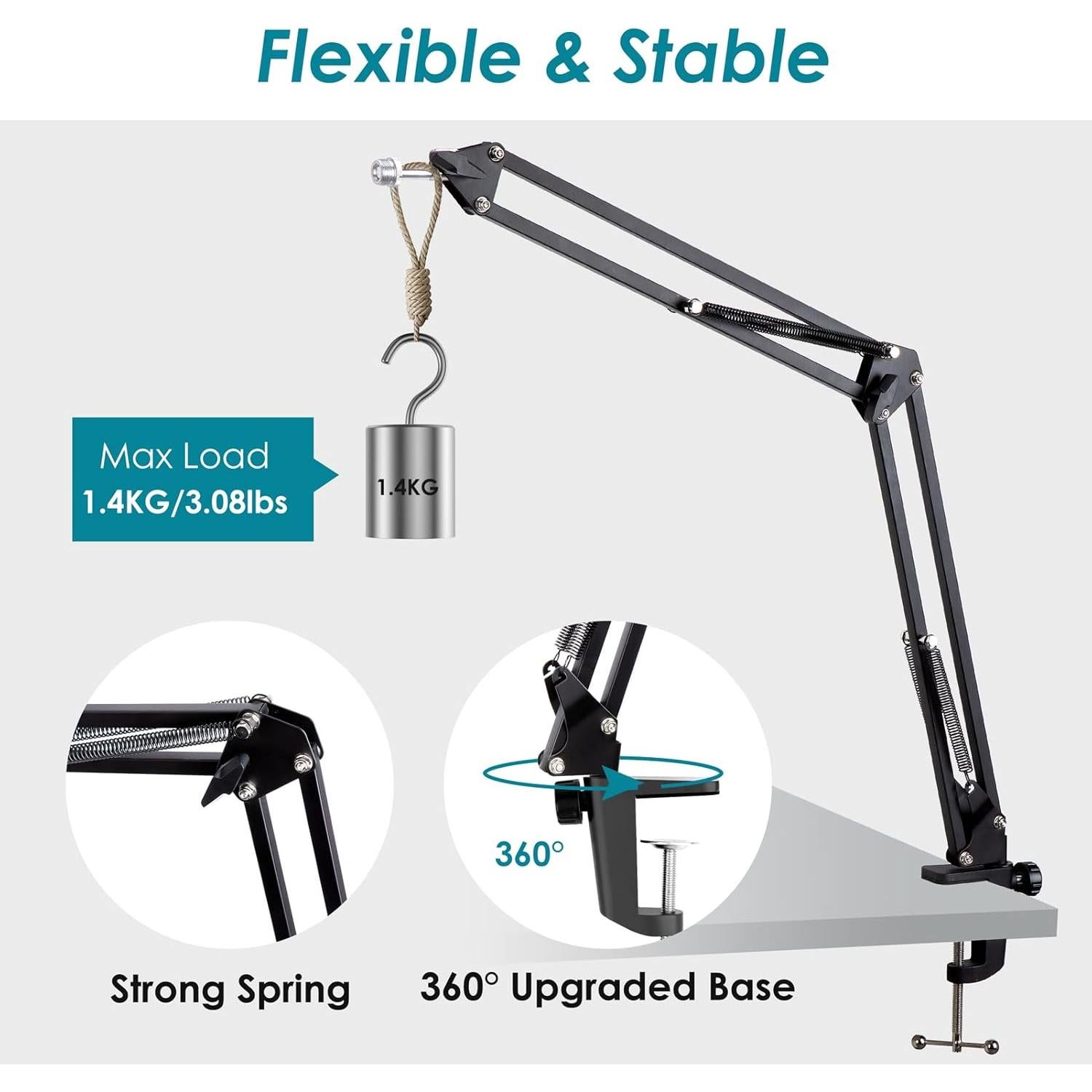 Brazo de Micrófono Profesional HyperX DuoCast - Soporte Ajustable