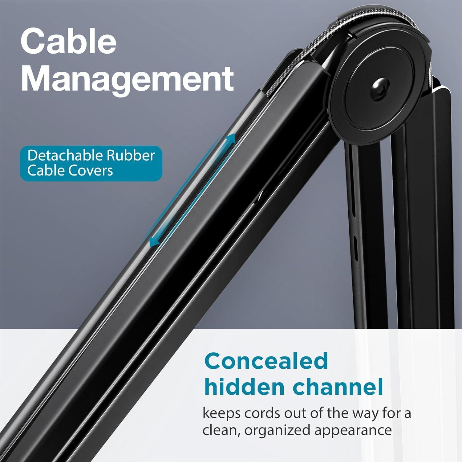 Soporte de Micrófono InnoGear con Gestión de Cables y Adaptadores