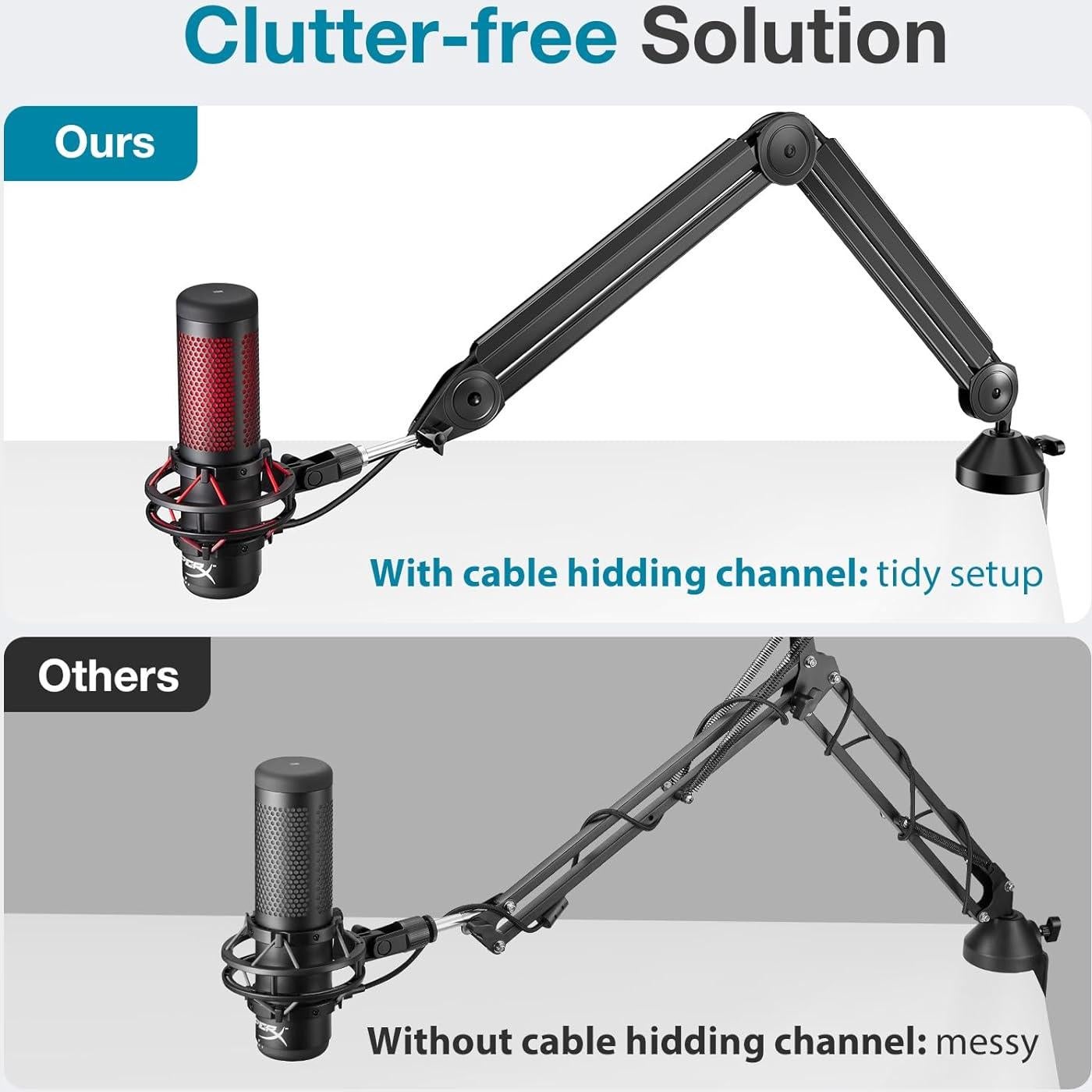 Soporte de Micrófono InnoGear con Gestión de Cables y Adaptadores