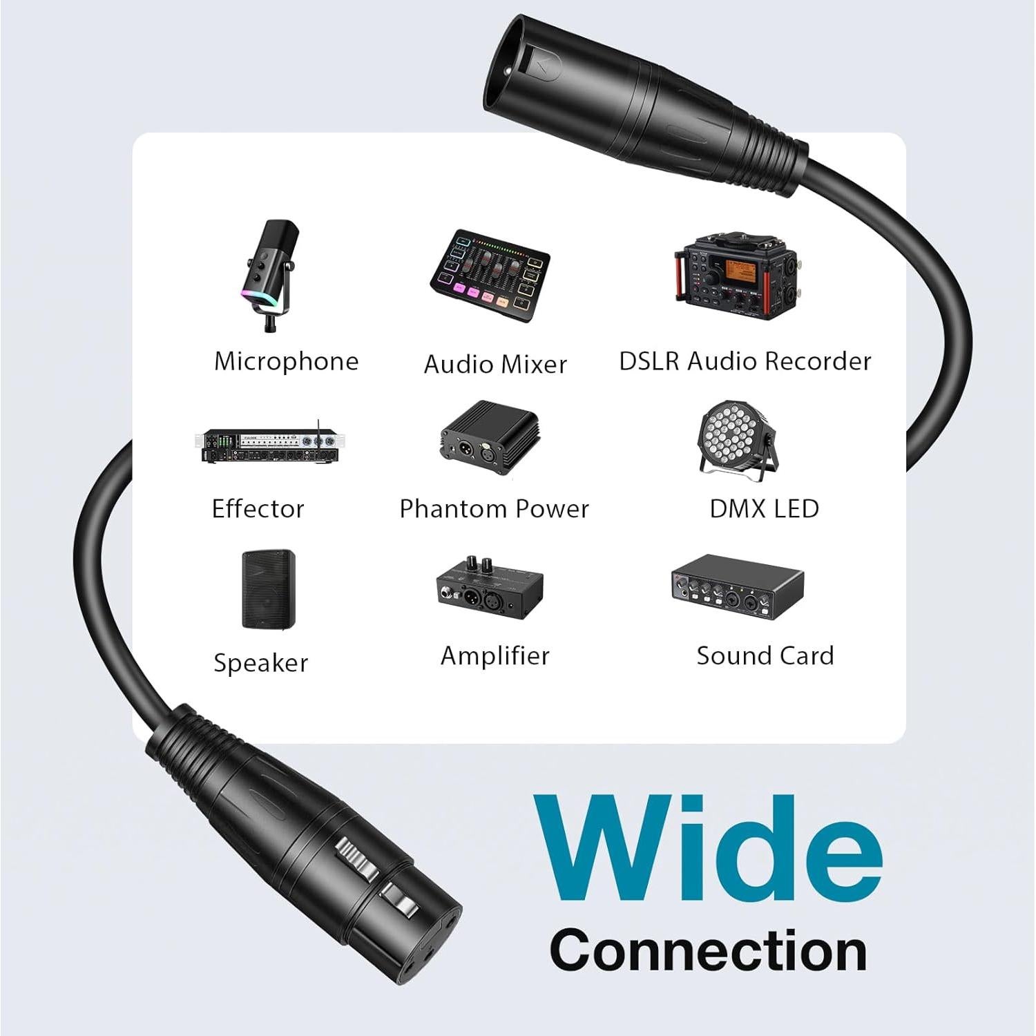 Brazo de Micrófono InnoGear MU-LP26 Ajustable con 2 Cables XLR 1.8m